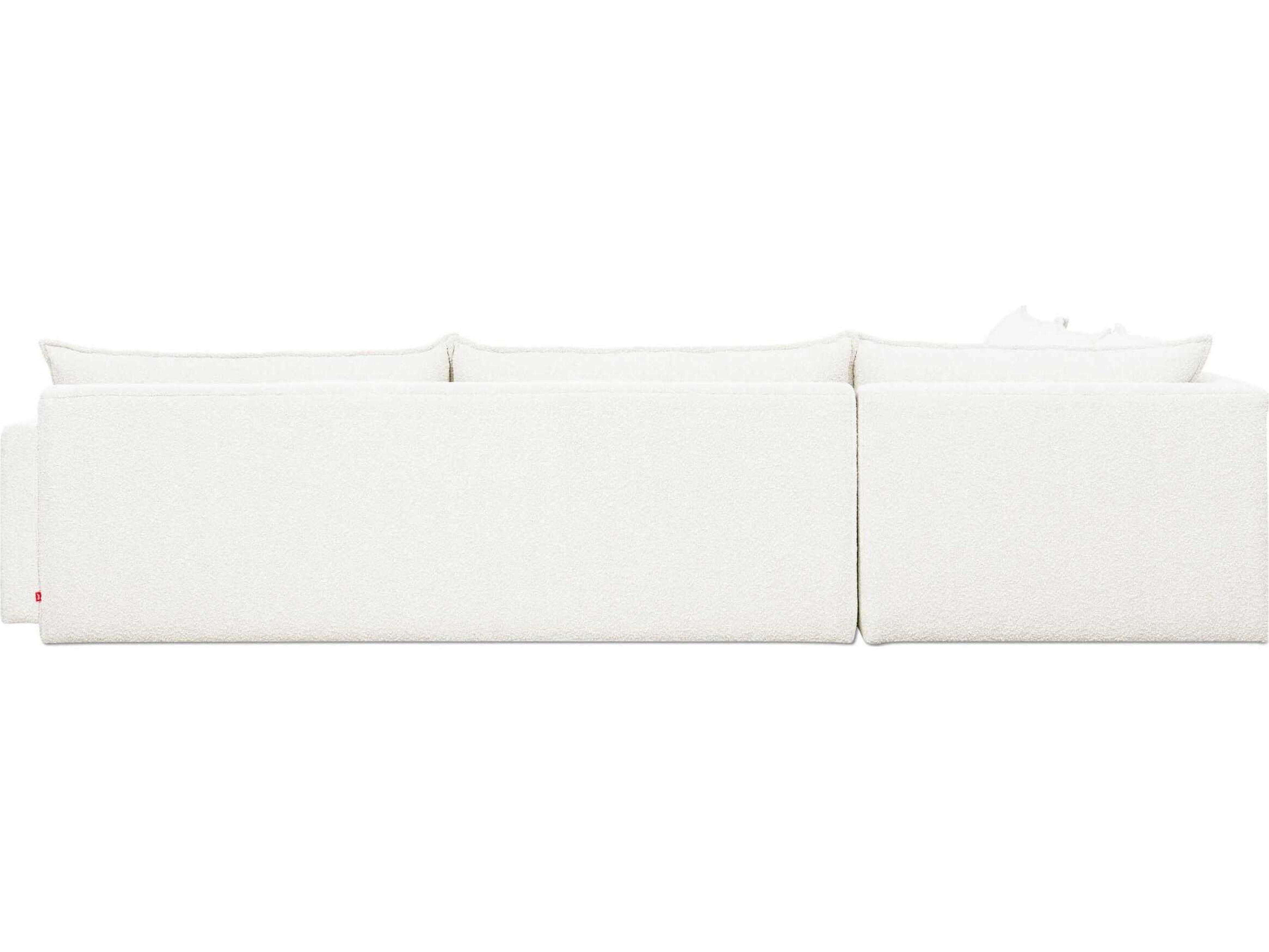 Gus* Modern Sola White Upholstered Sectional Sofa
