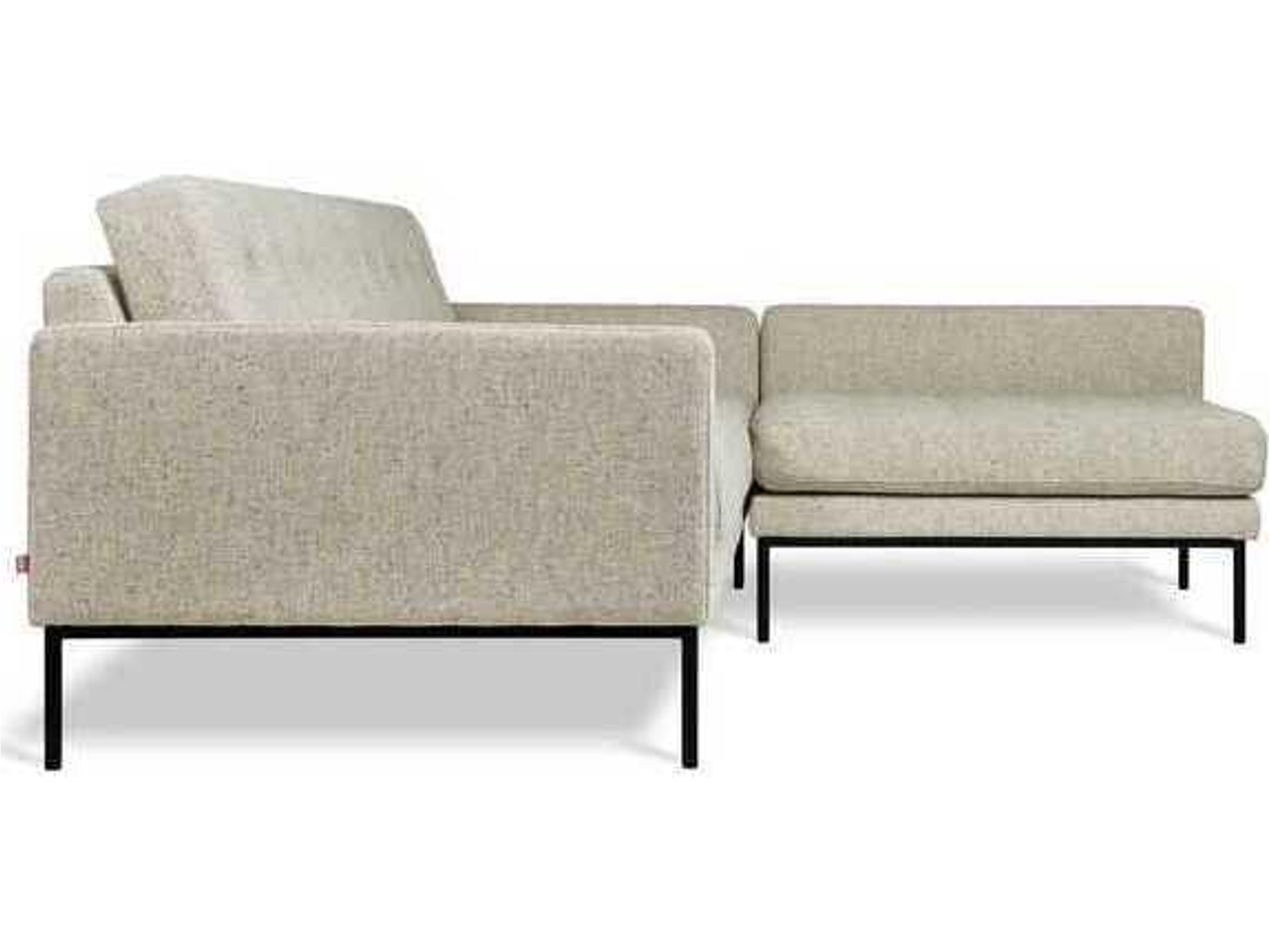 Gus* Modern Towne Beige Upholstered Sectional Sofa