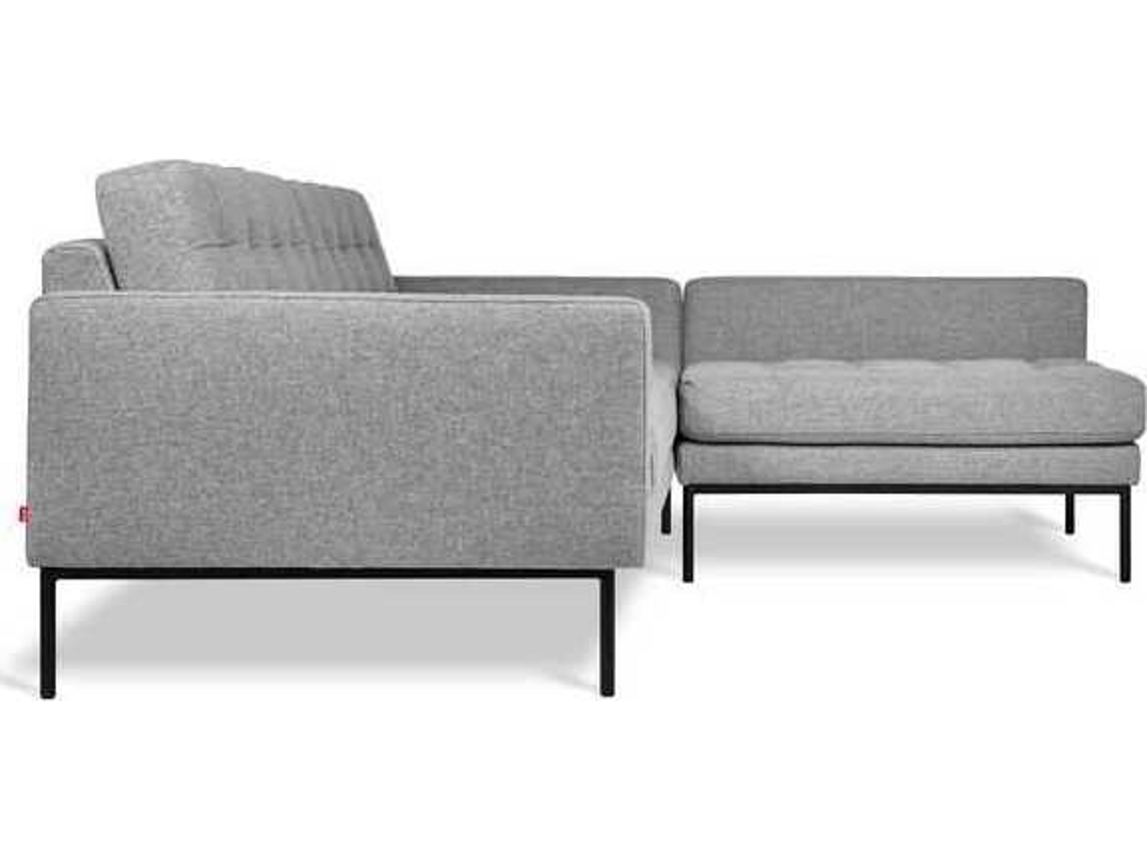 Gus* Modern Towne Gray Upholstered Sectional Sofa