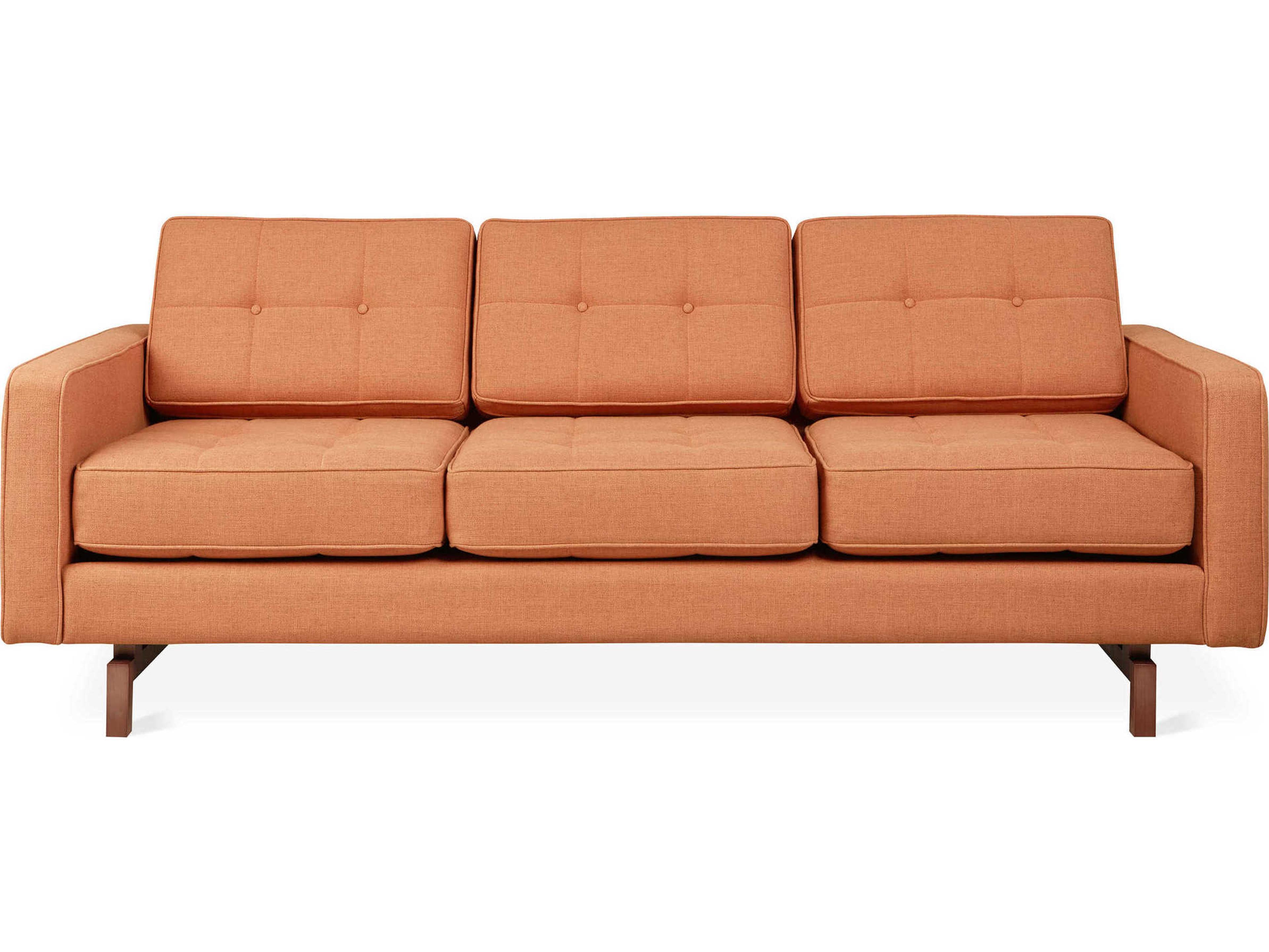 Gus* Modern Jane-2 Caledon Sedona Orange Upholstered Sofa