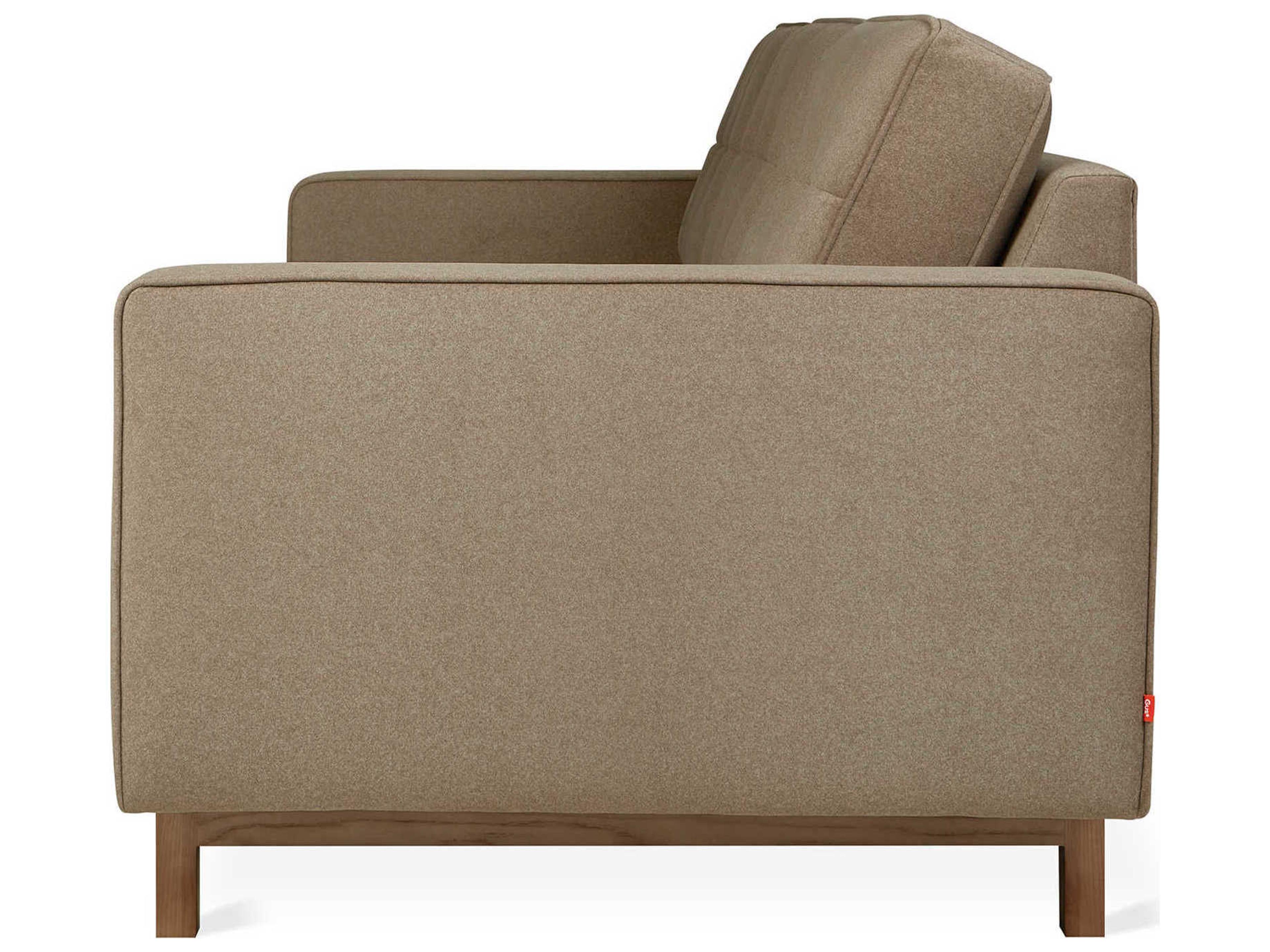 Gus* Modern Jane-2 Merino Mocha Green Upholstered Sofa