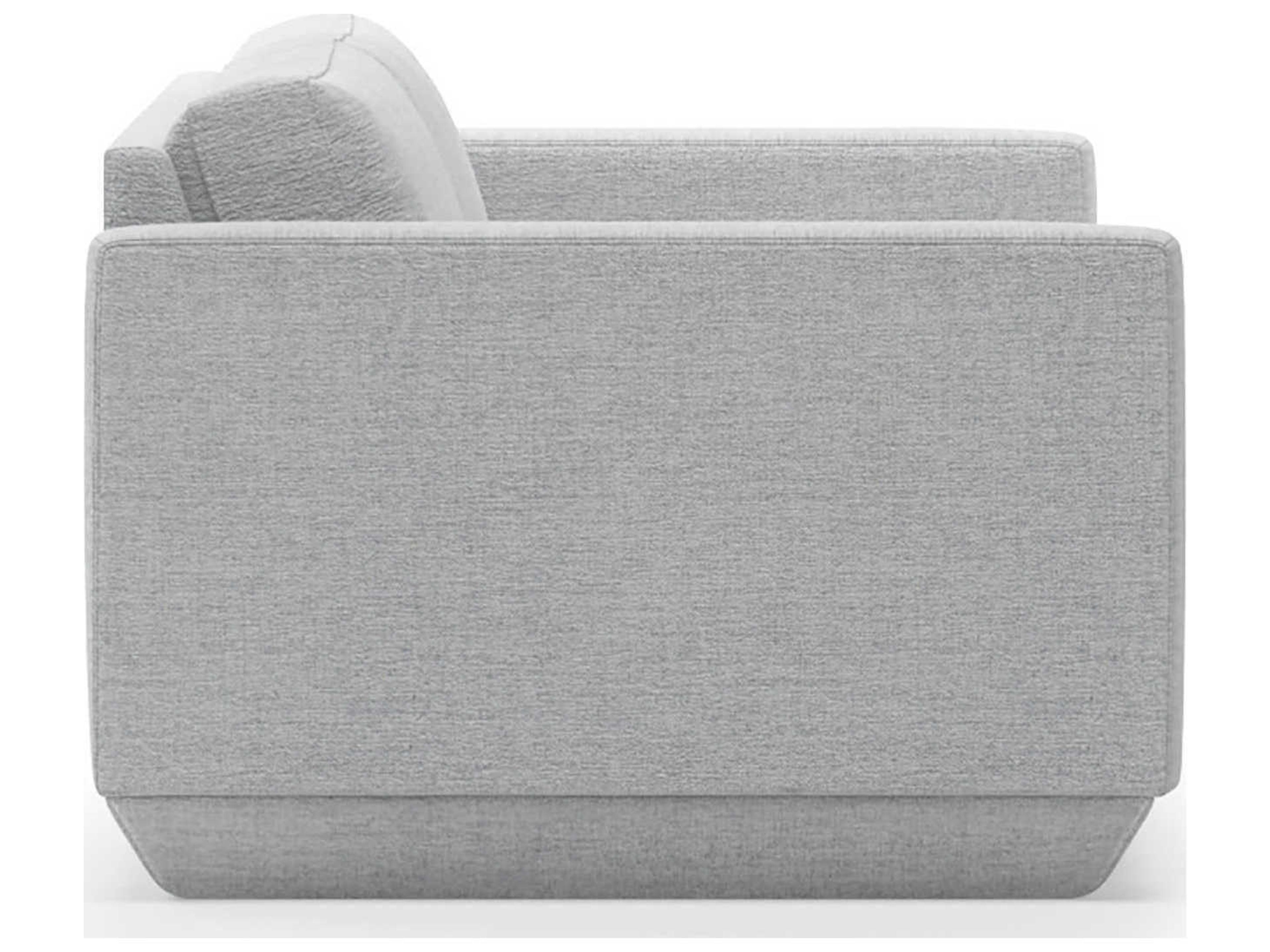 Gus* Modern Podium Bayview Silver Upholstered Loveseat