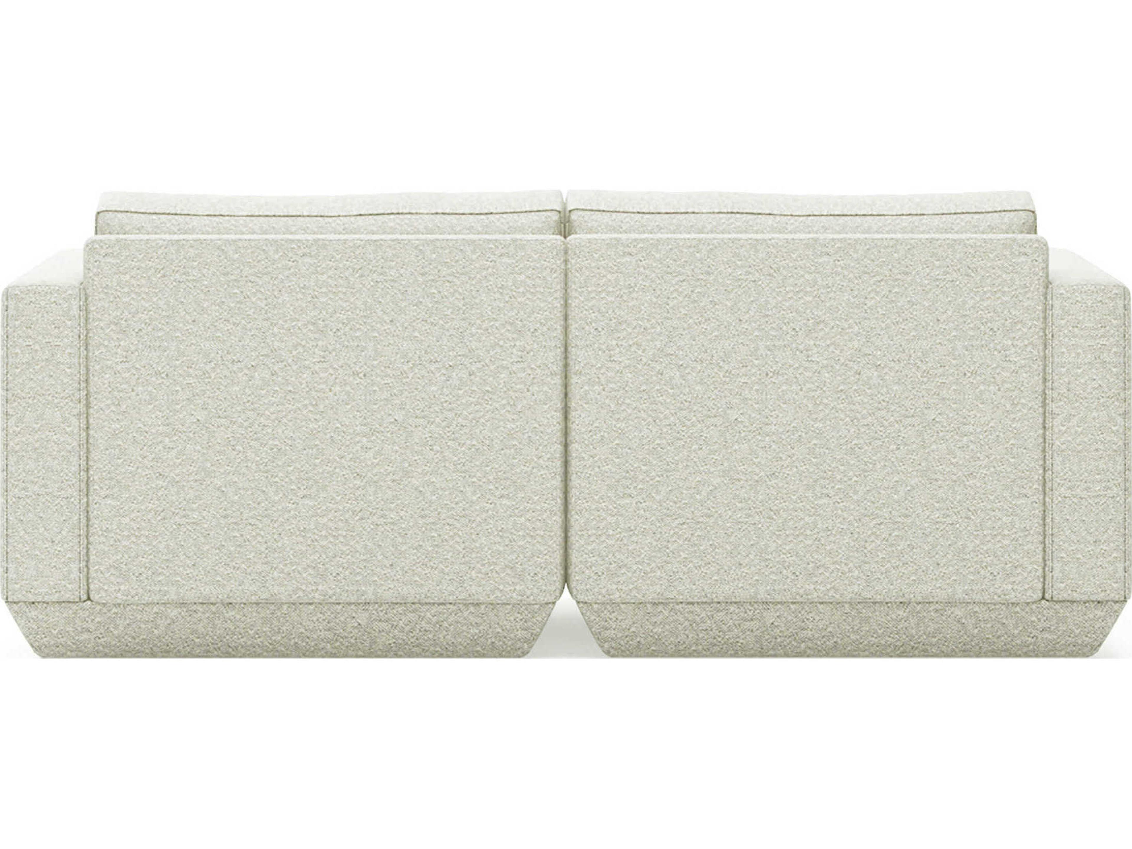 Gus* Modern Podium Copenhagen Fossil White Upholstered Loveseat