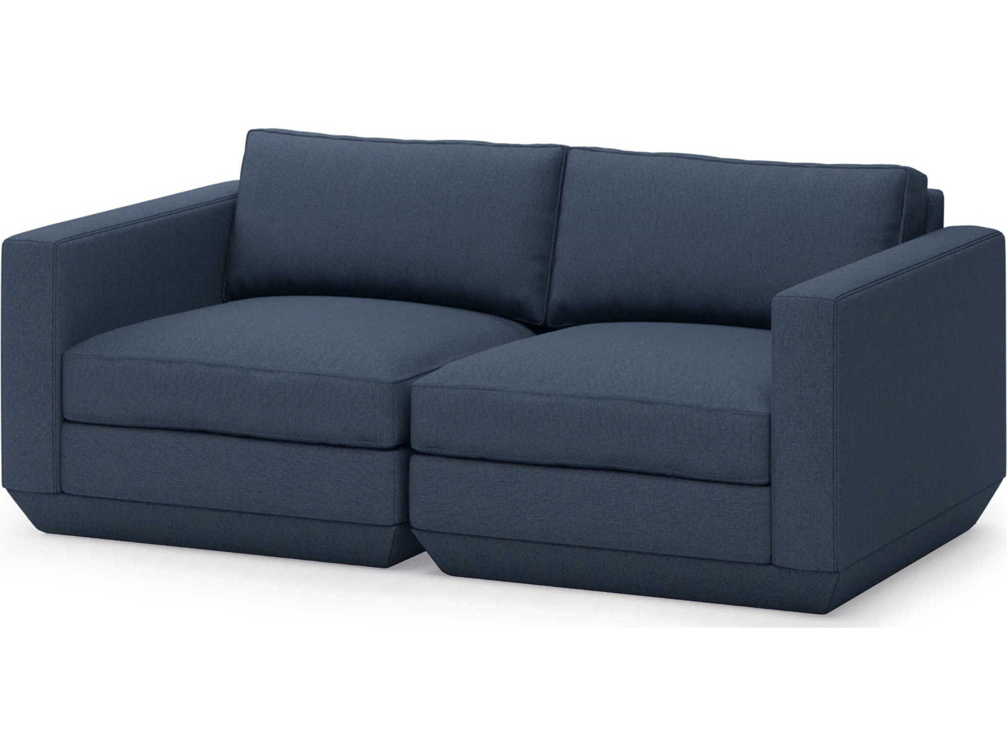 Podium Hanson Navy Blue Upholstered Loveseat