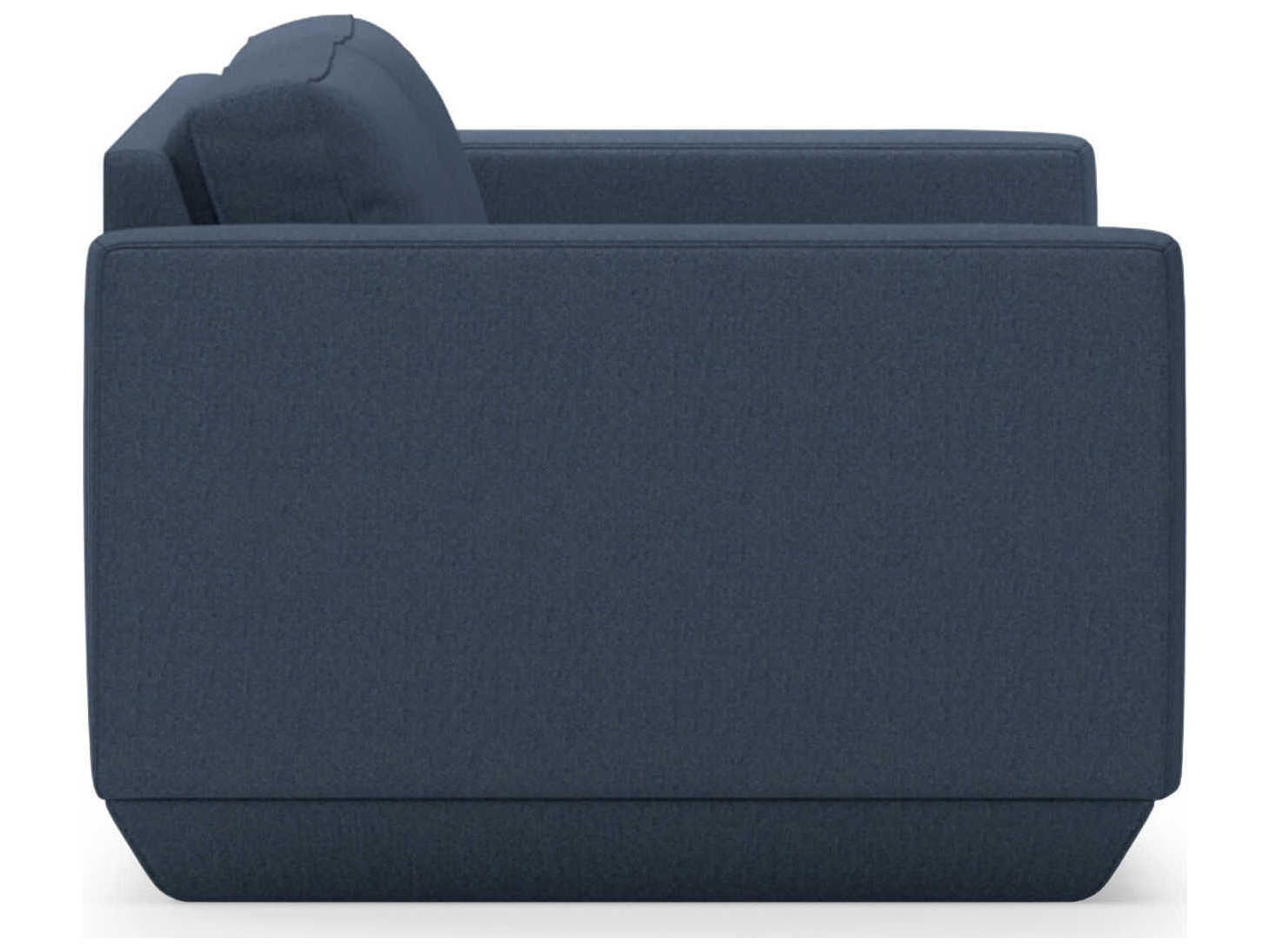 Gus* Modern Podium Hanson Navy Blue Upholstered Loveseat