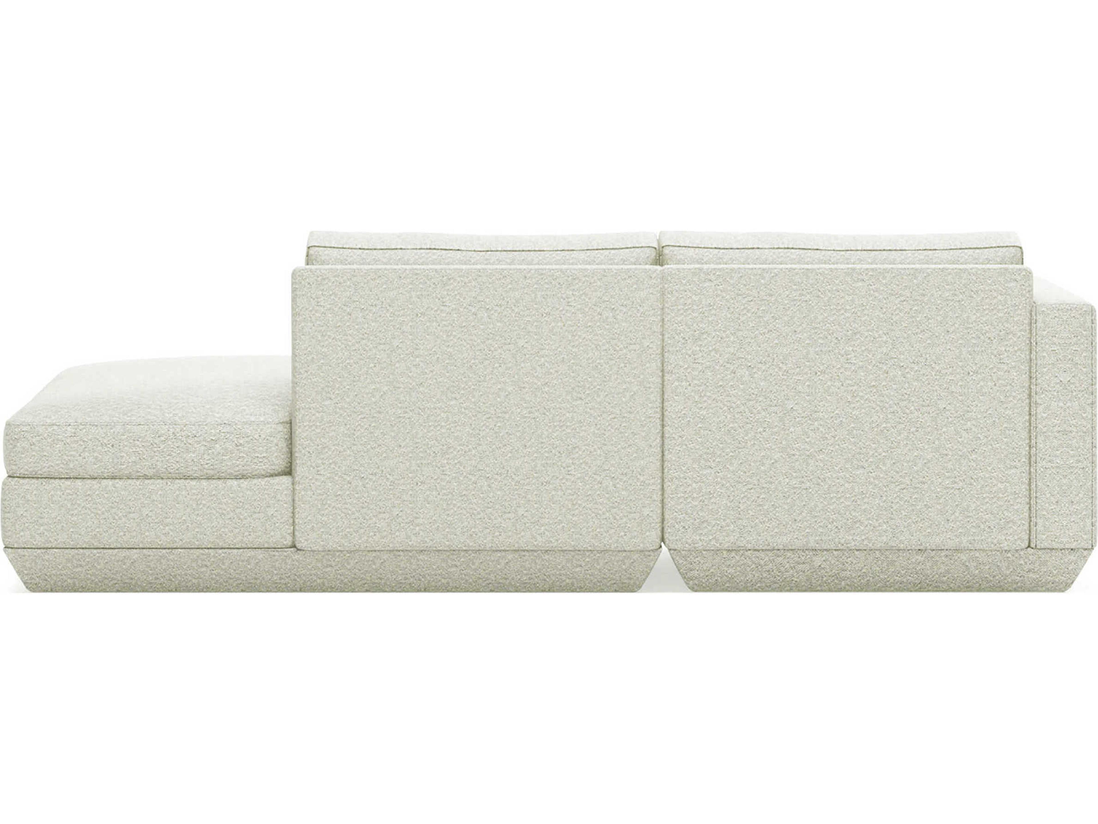 Gus* Modern Podium Copenhagen Fossil White Upholstered Sofa
