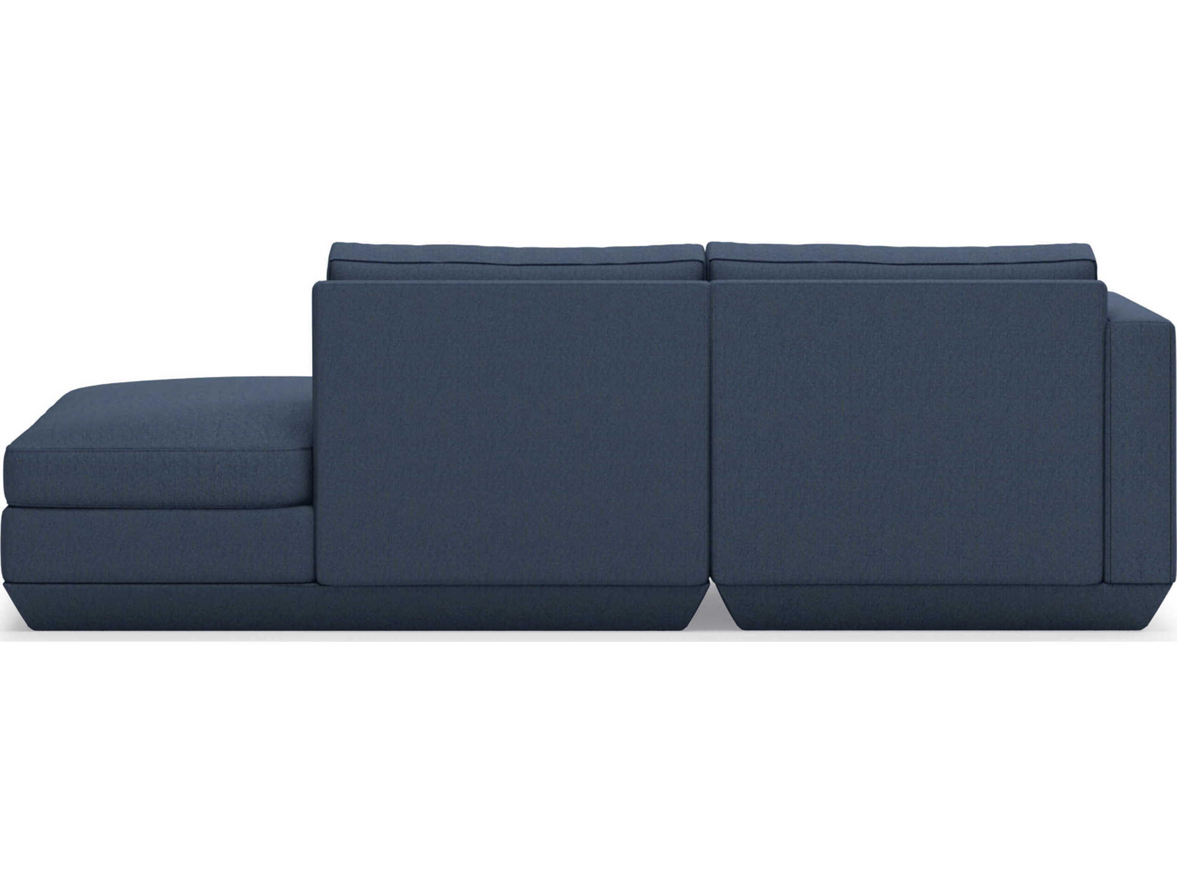 Gus* Modern Podium Hanson Navy Blue Upholstered Sofa