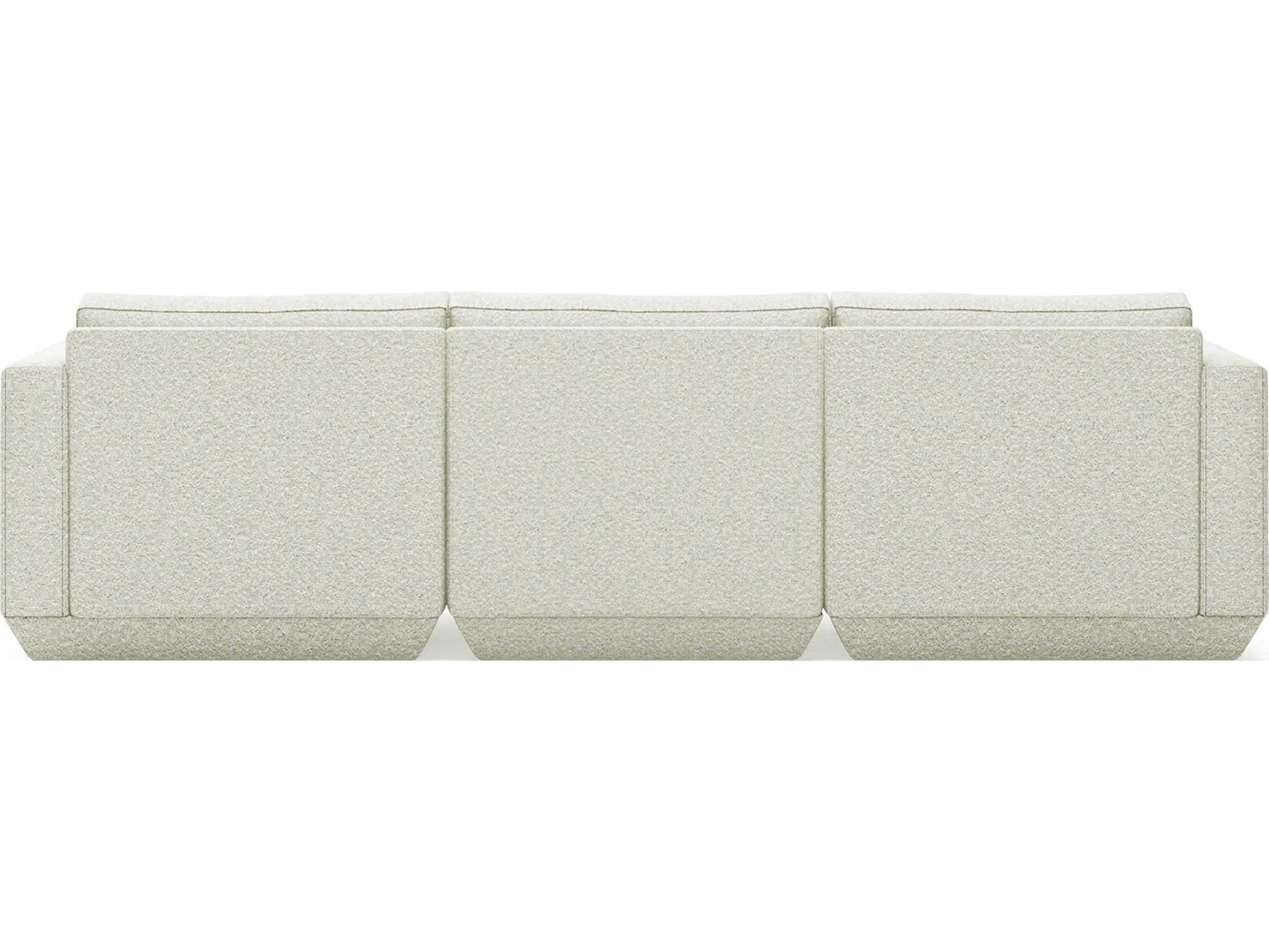 Gus* Modern Podium Copenhagen Fossil White Upholstered Sofa