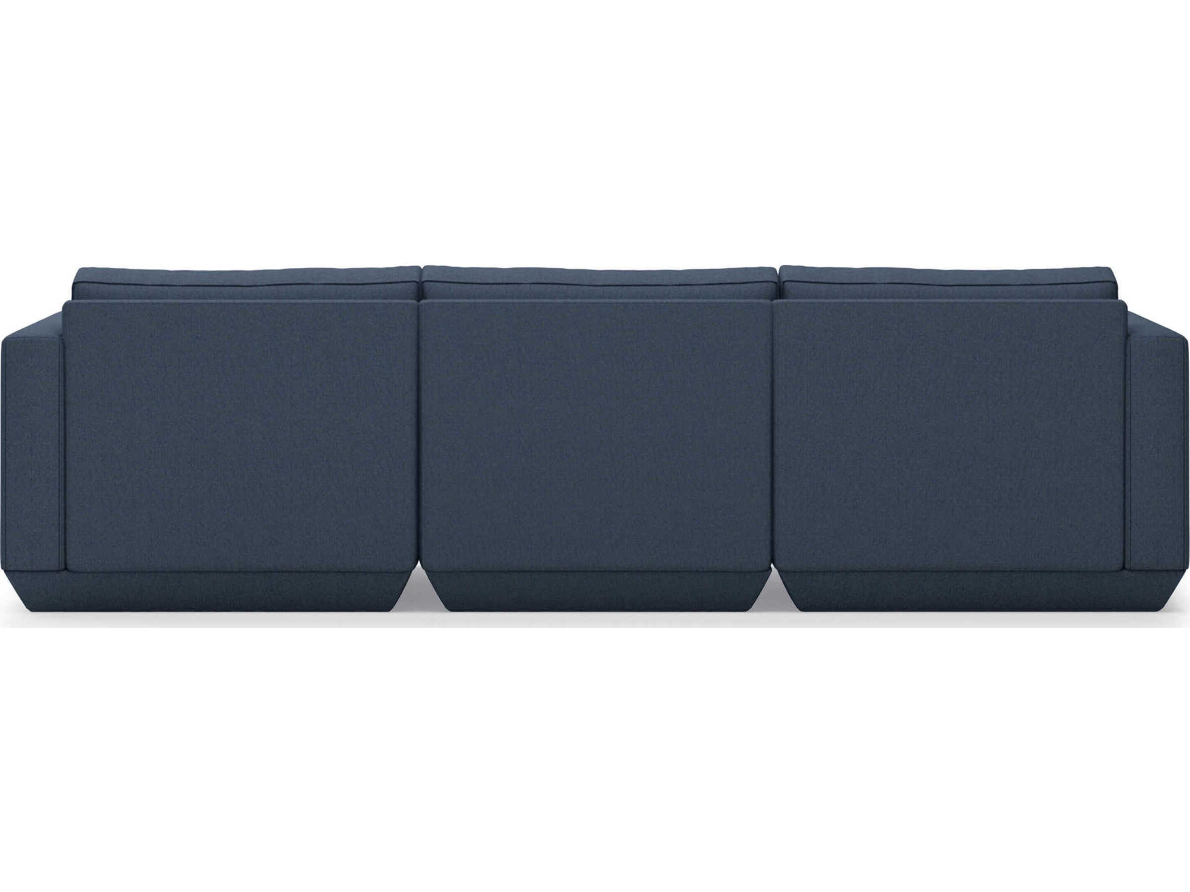 Gus* Modern Podium Hanson Navy Blue Upholstered Sofa