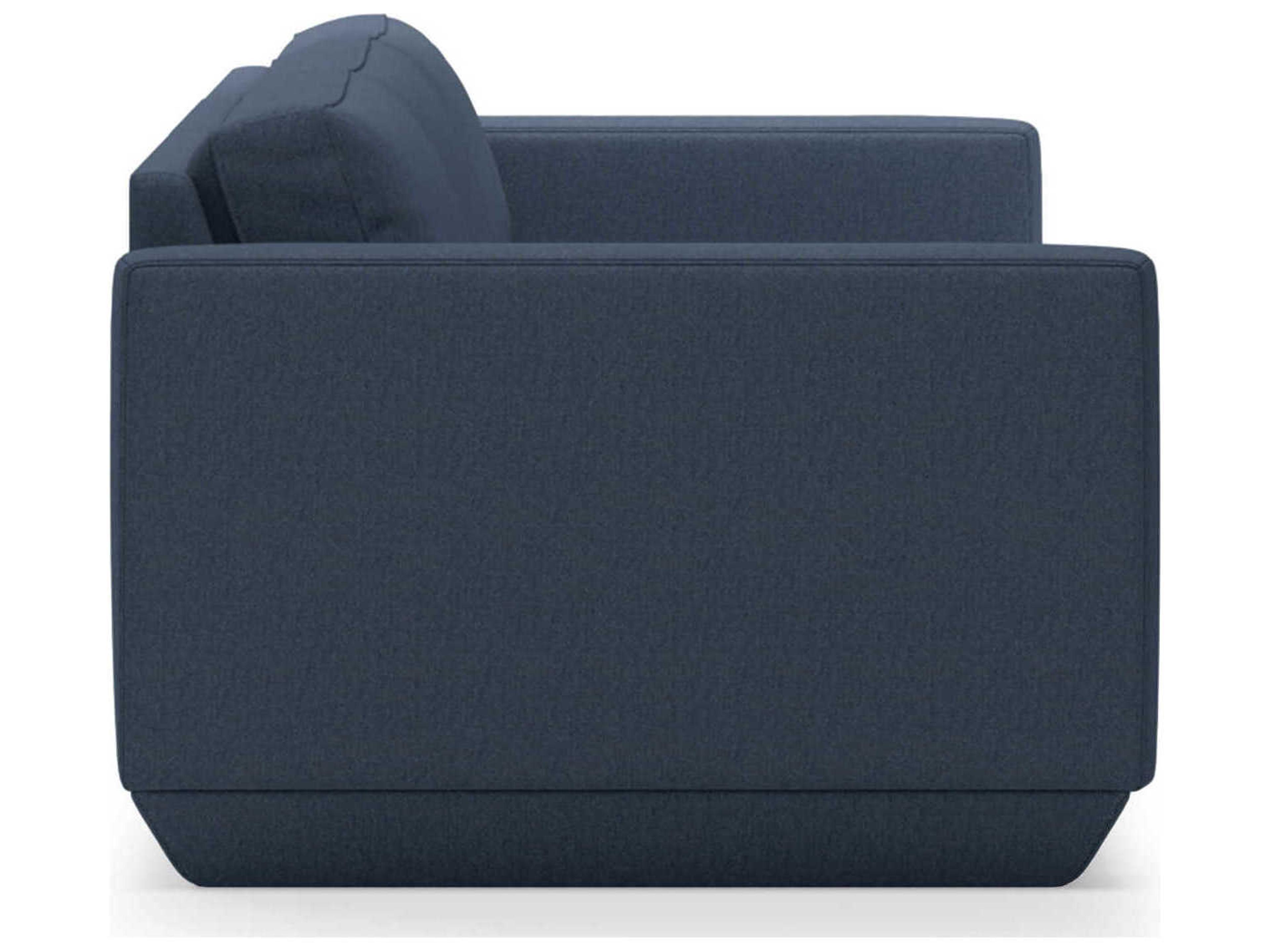Gus* Modern Podium Hanson Navy Blue Upholstered Sofa