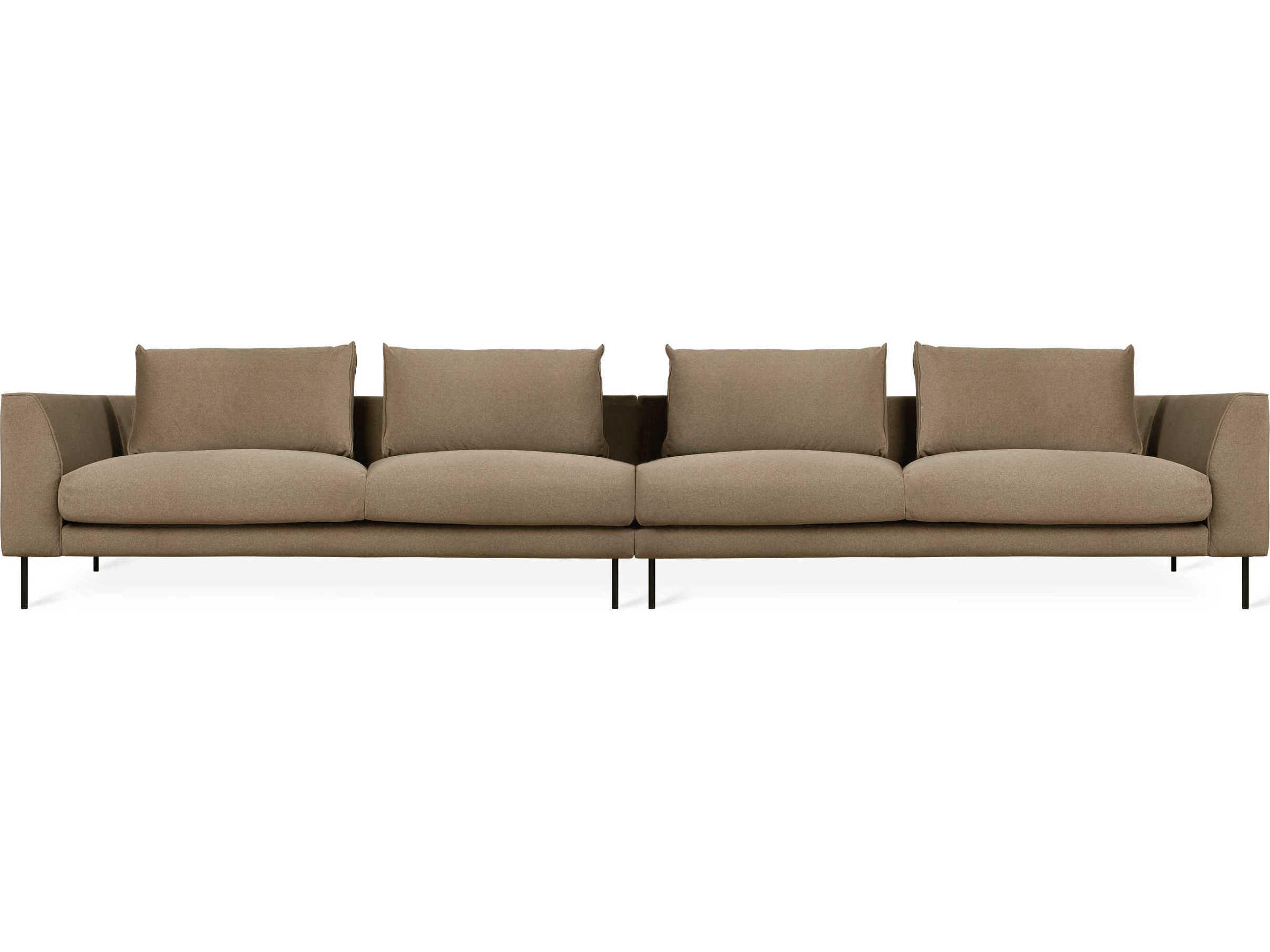 Renfrew Merino Mocha Black Upholstered Sofa