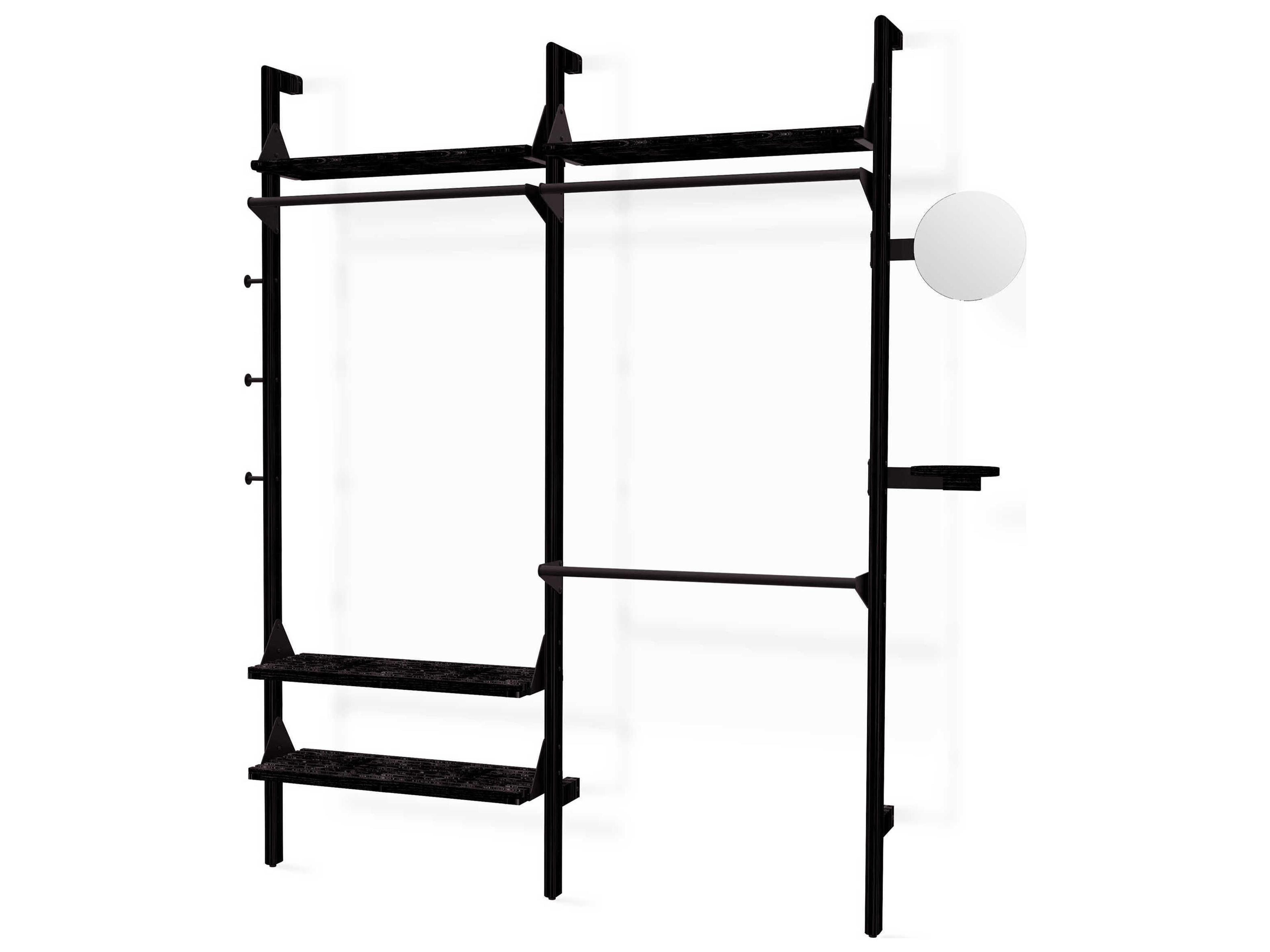 Branch Ash Black / Black Wardrobe Unit