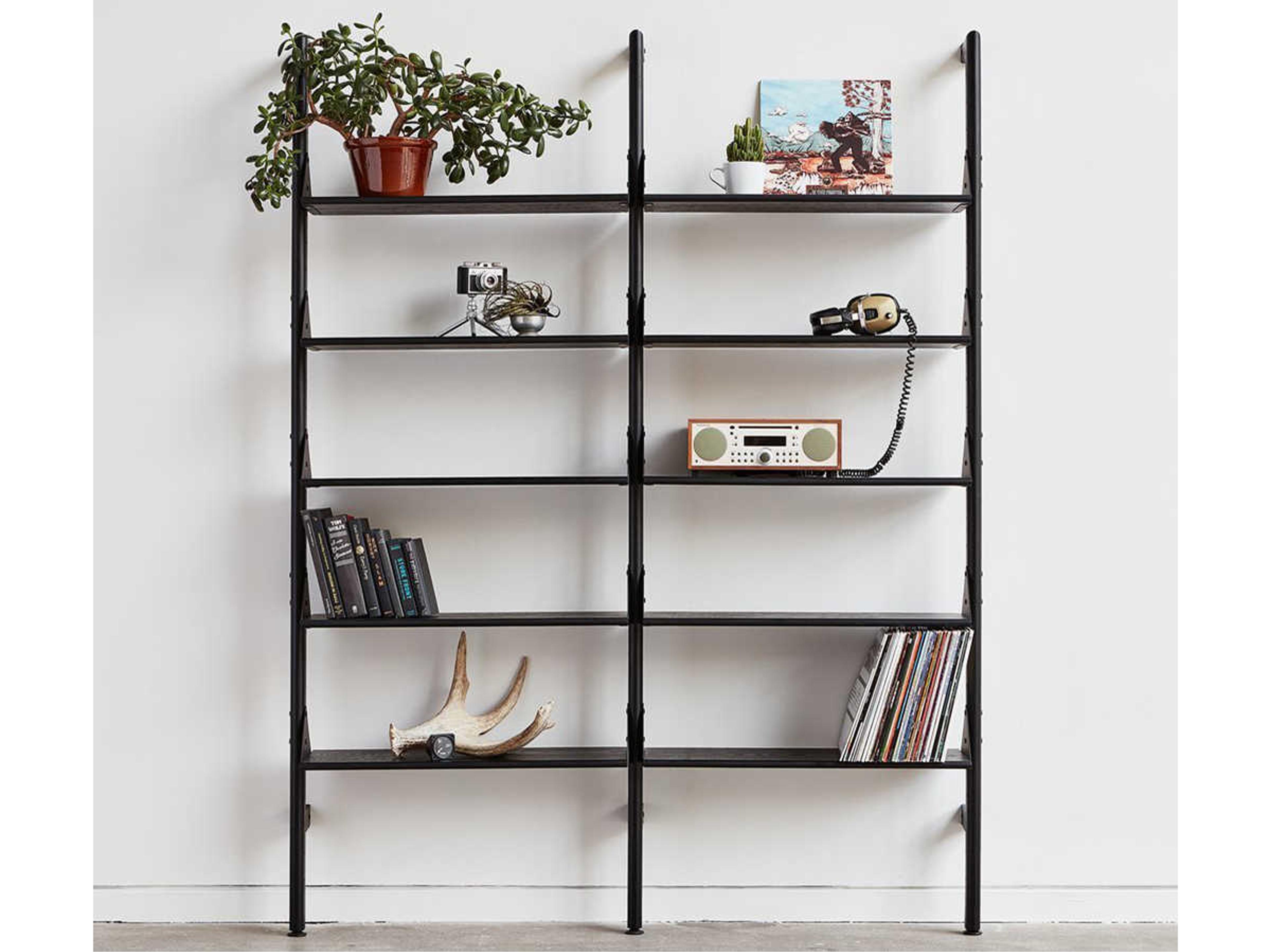 Gus* Modern Branch Ash Black Bookcase
