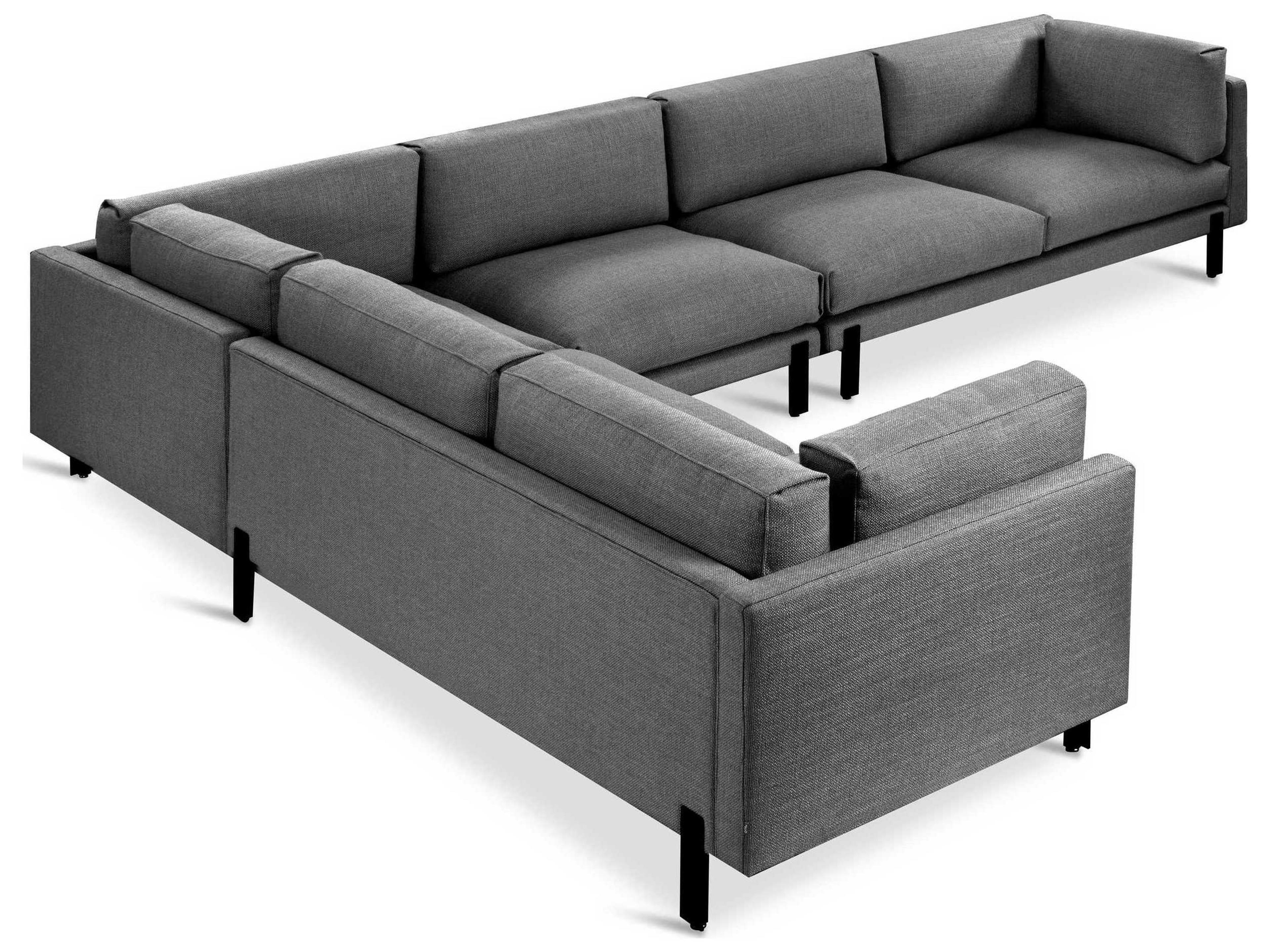 Gus* Modern Silverlake Gray Upholstered Sectional Sofa