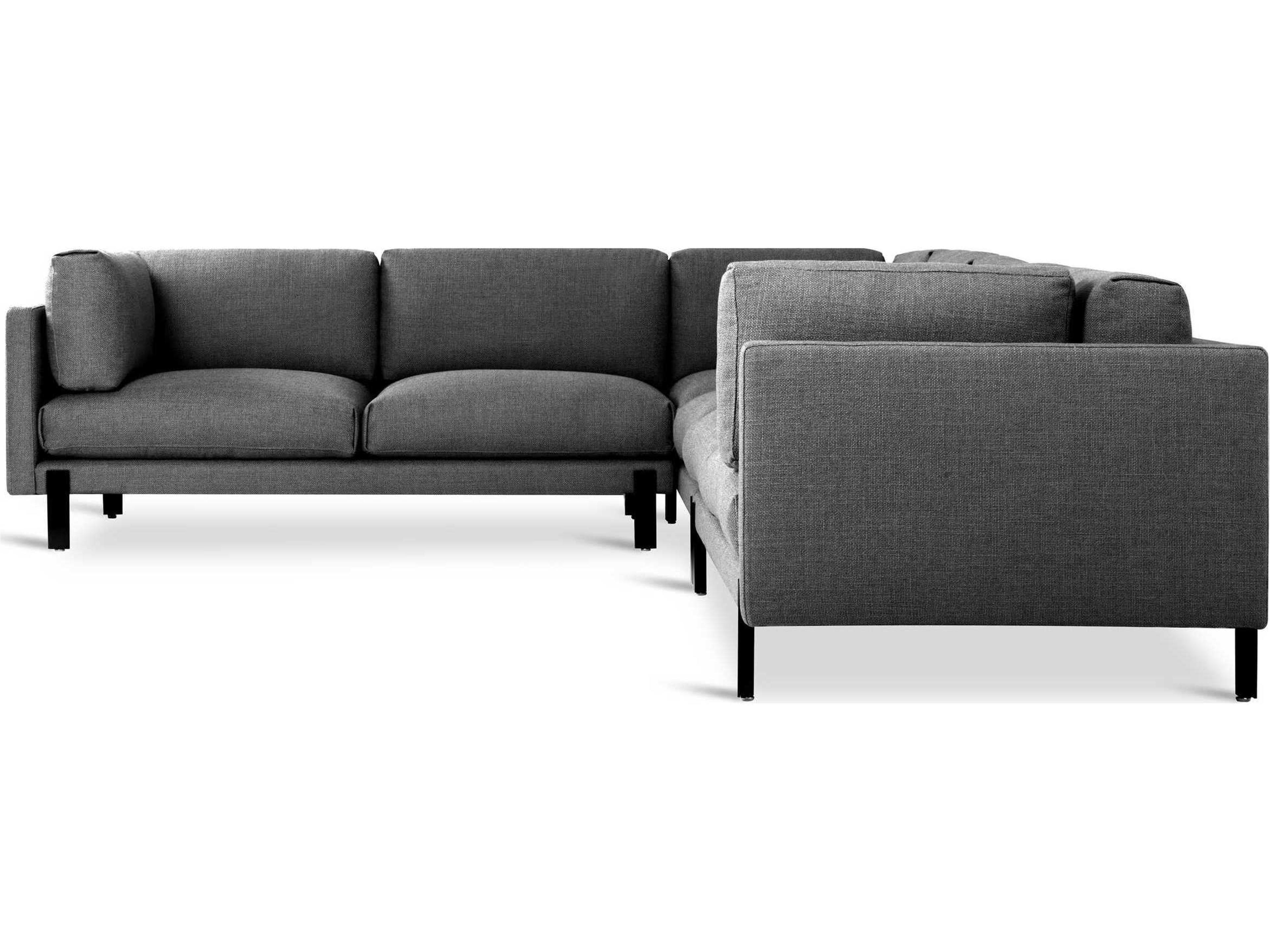 Gus* Modern Silverlake Gray Upholstered Sectional Sofa