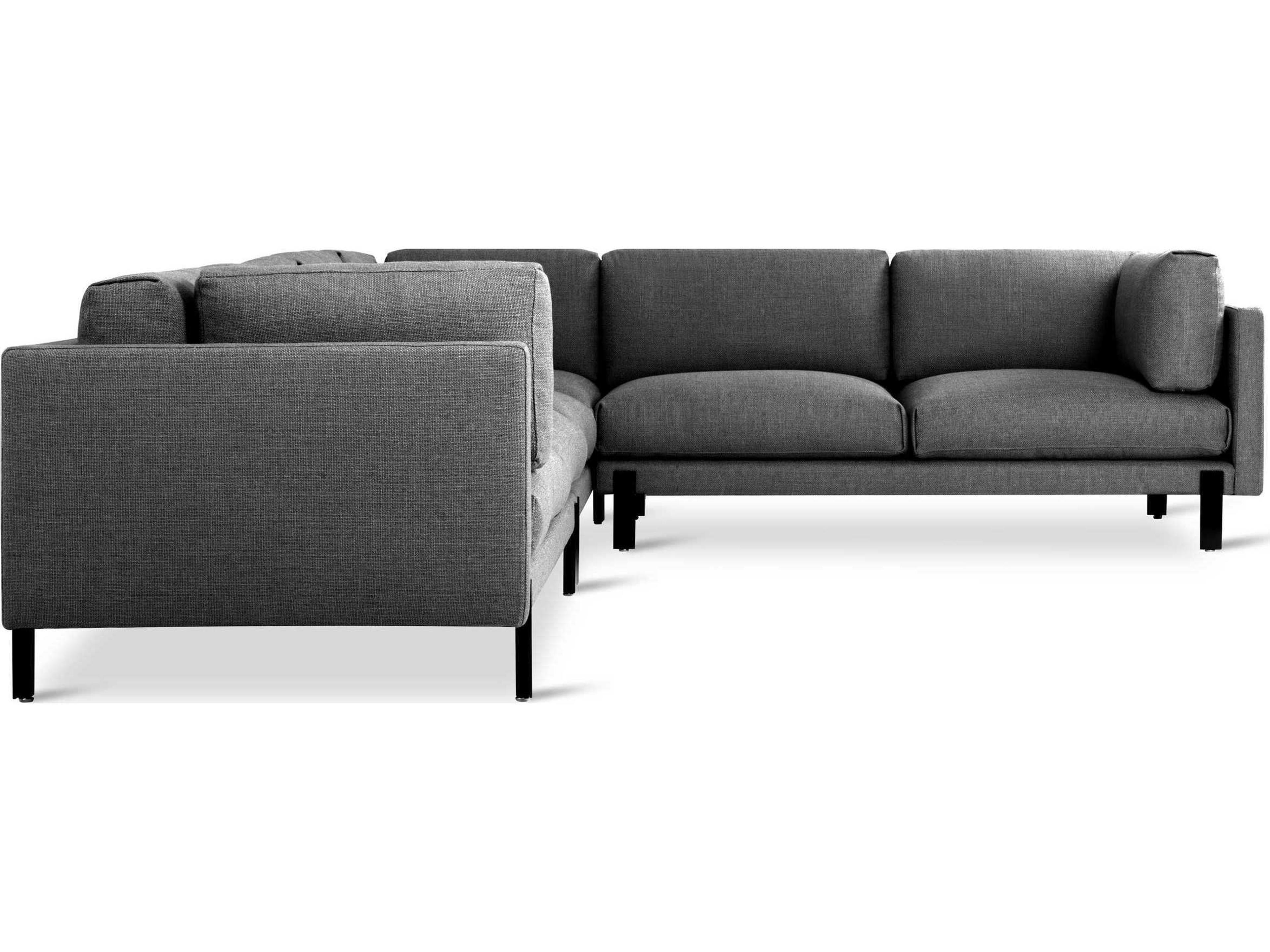 Gus* Modern Silverlake Gray Upholstered Sectional Sofa