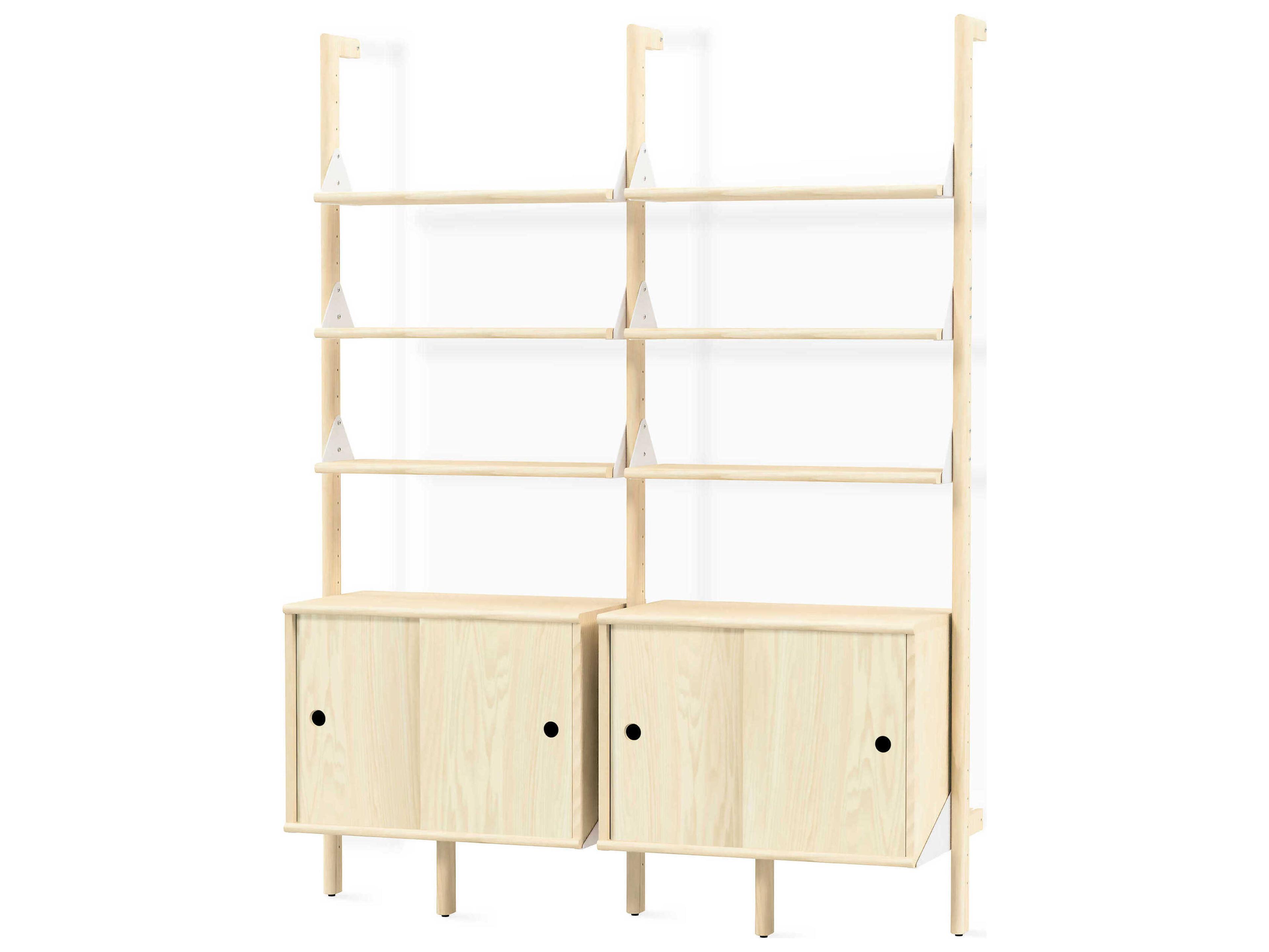 Branch Blonde White Bookcase