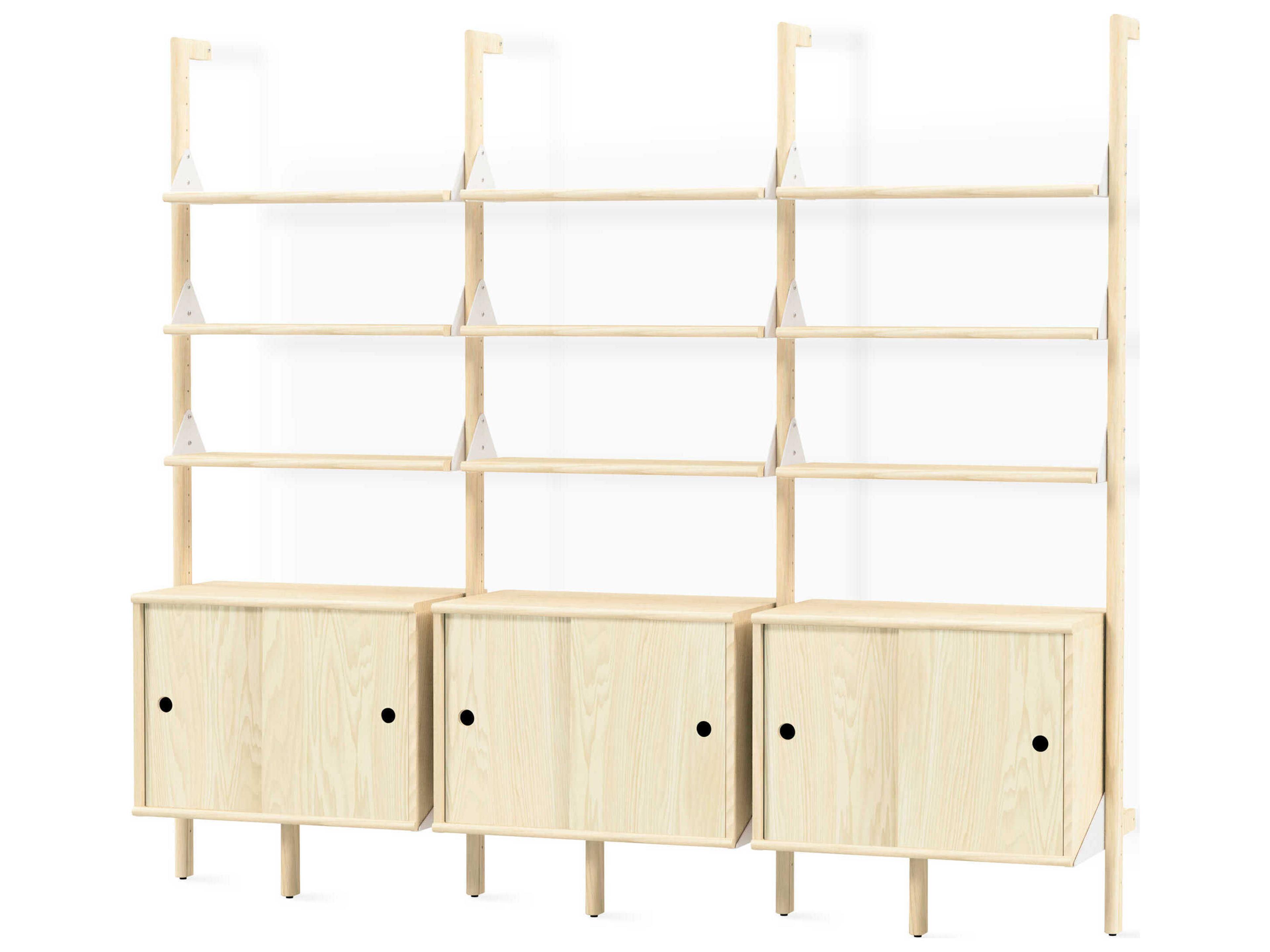 Branch Blonde White Bookcase