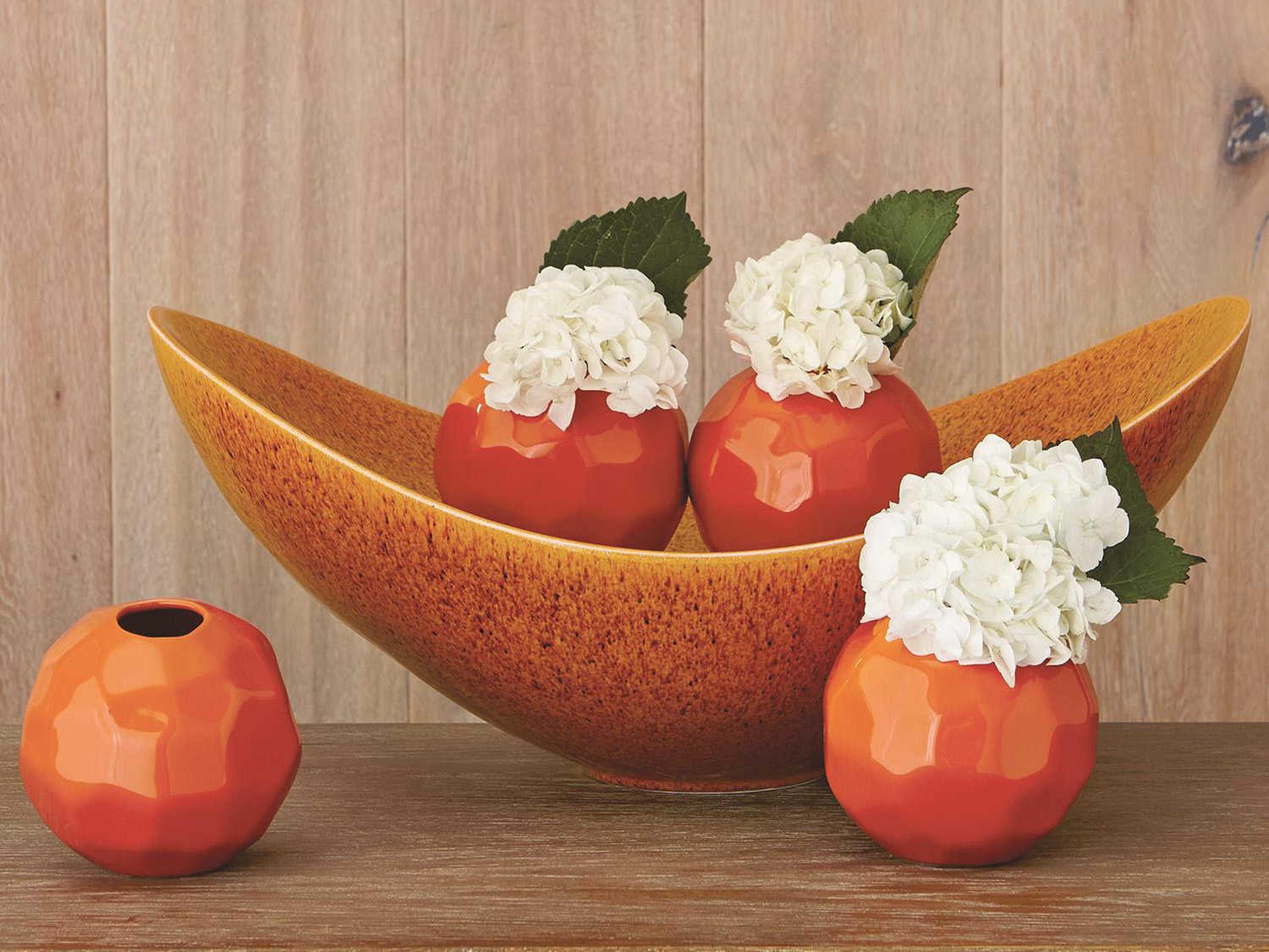 Global Views Swoop Orange Decorative Bowl