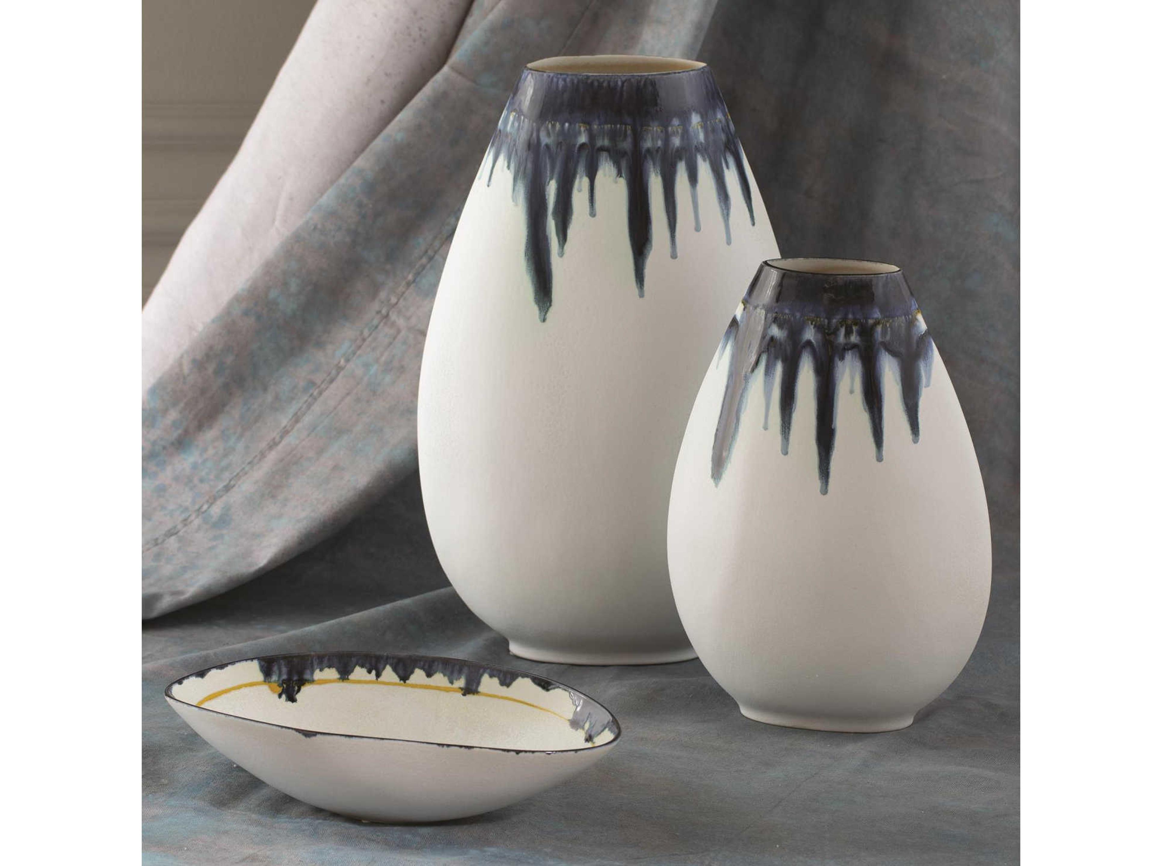 Global Views Glass Drip Large Vase