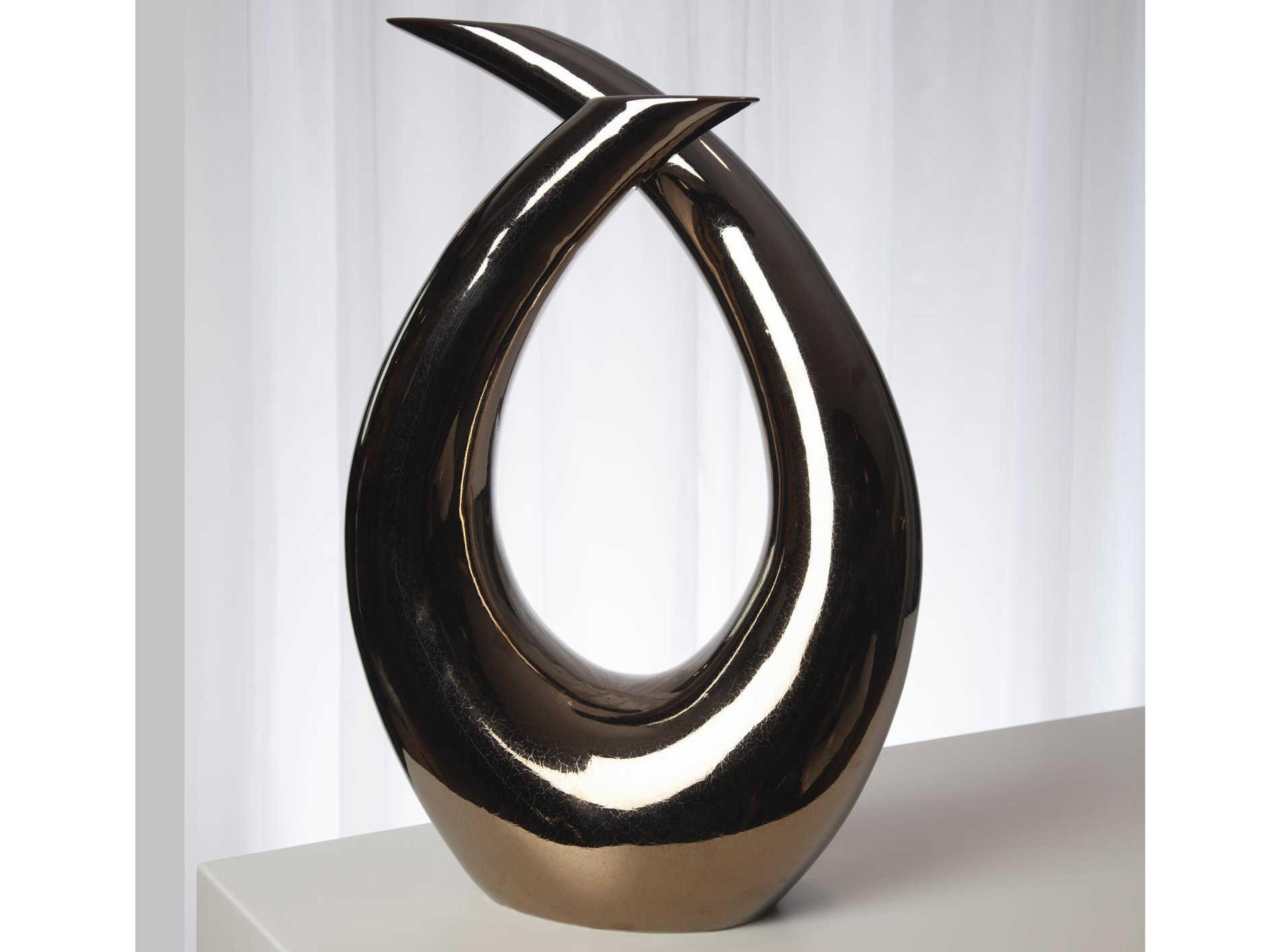 Global Views Bronze Loop Sculpture