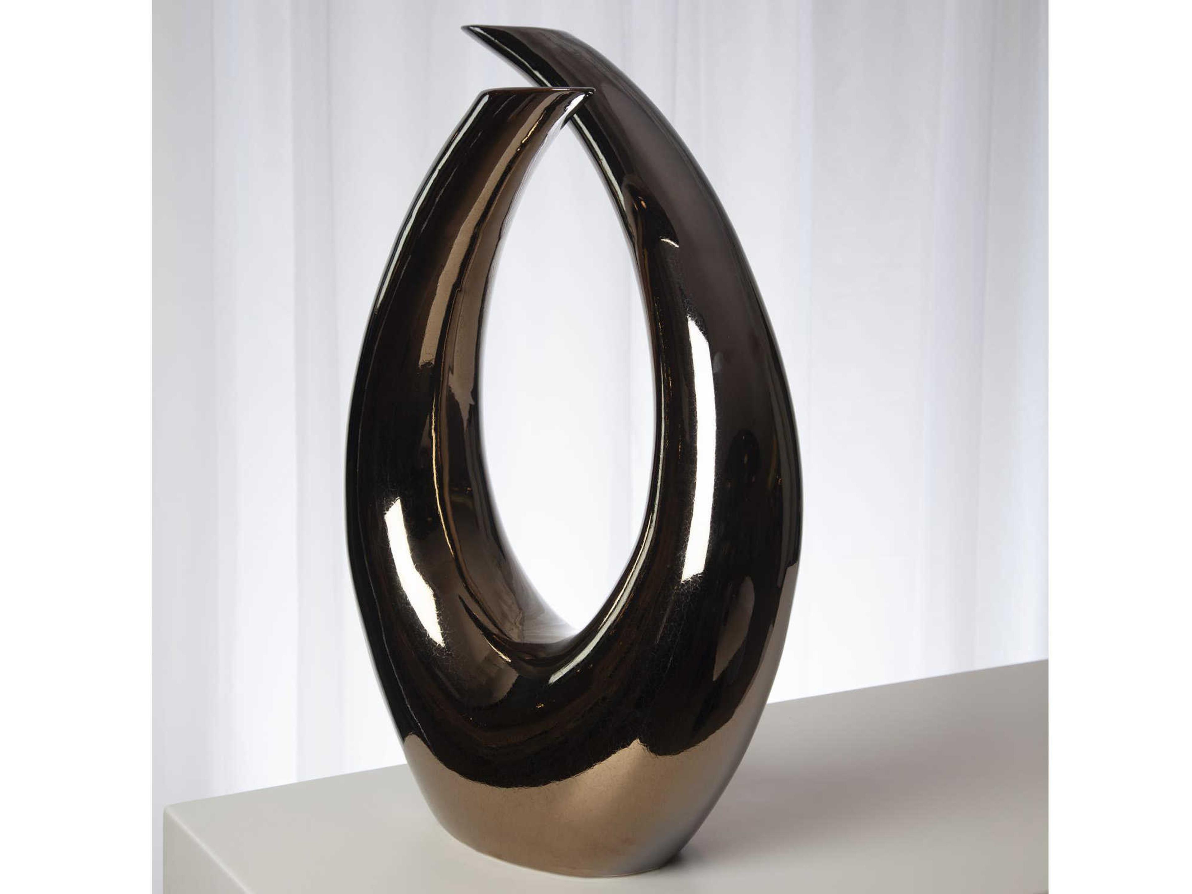 Global Views Bronze Loop Sculpture