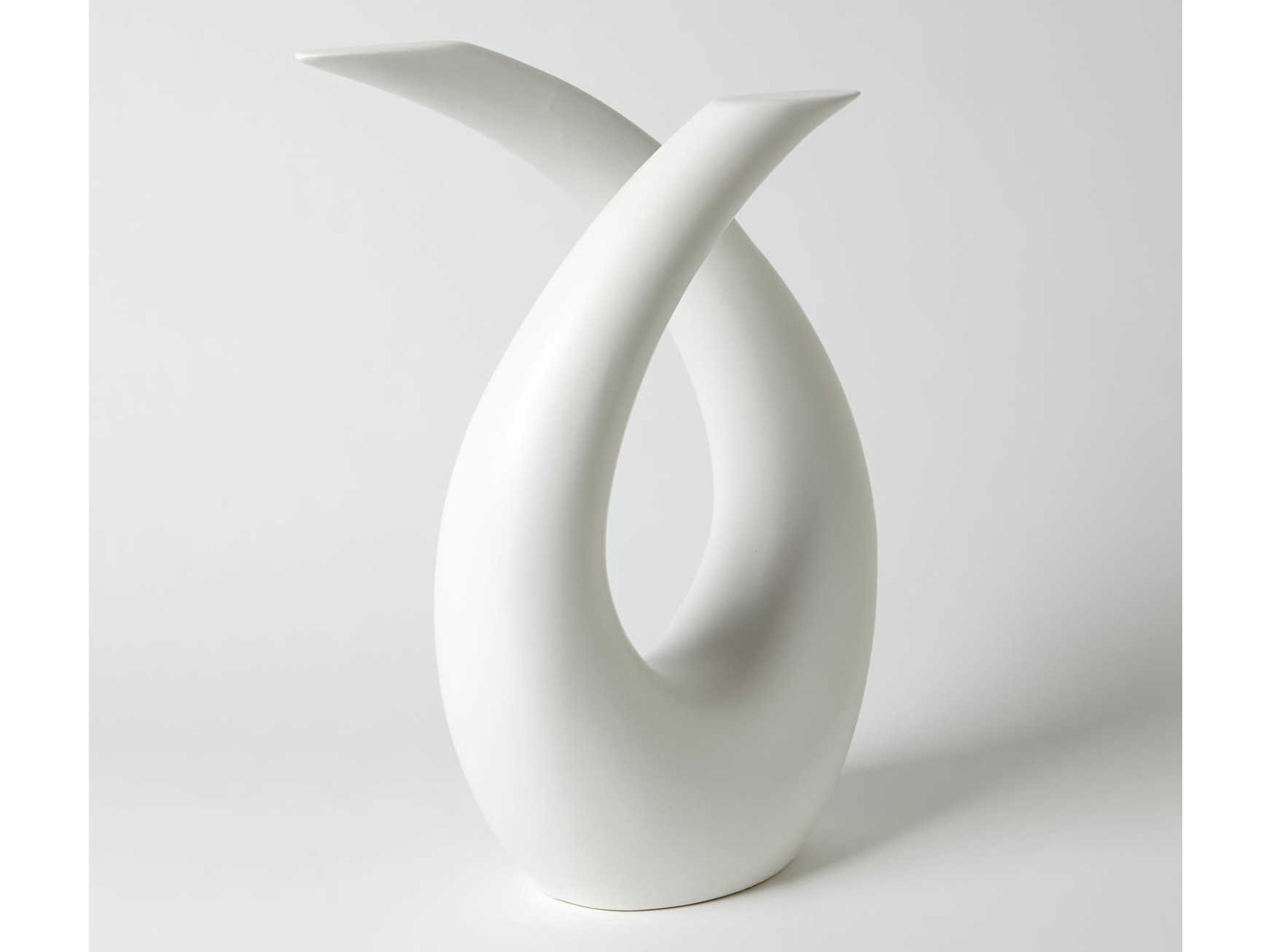 Global Views Matte White Loop Sculpture