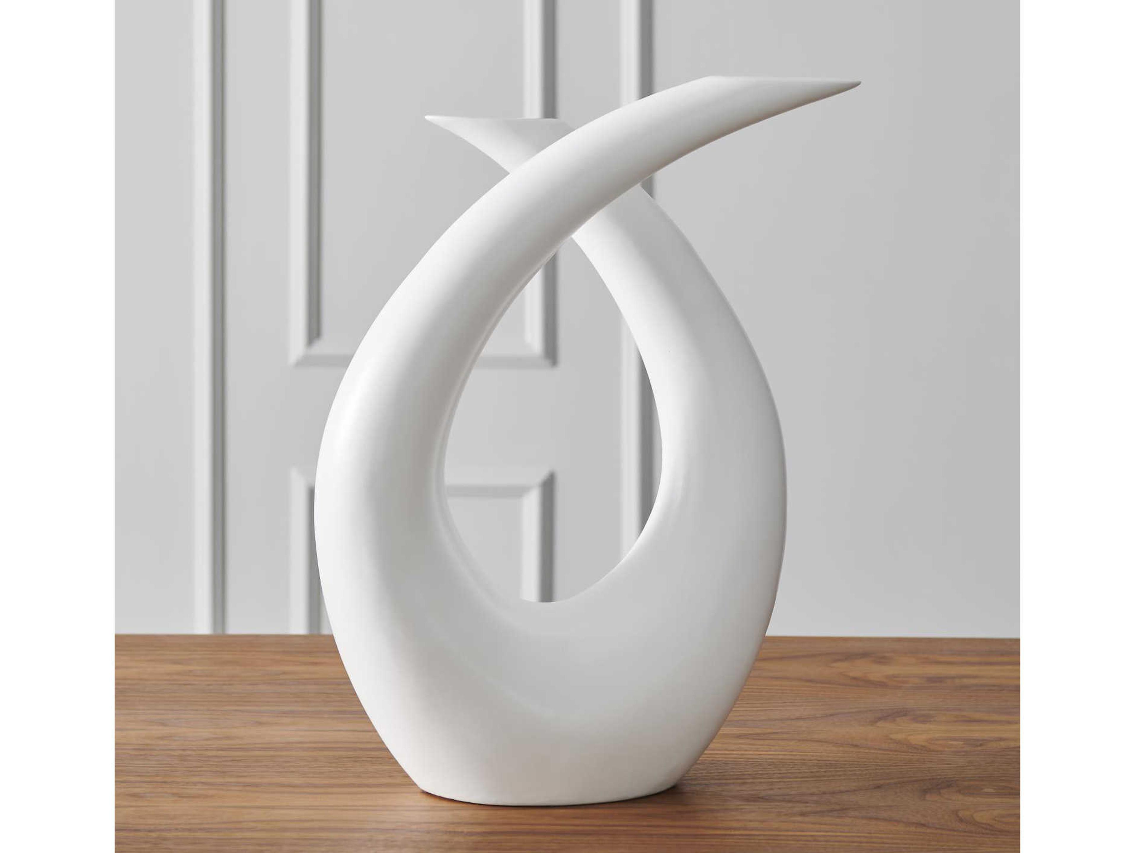 Global Views Matte White Loop Sculpture