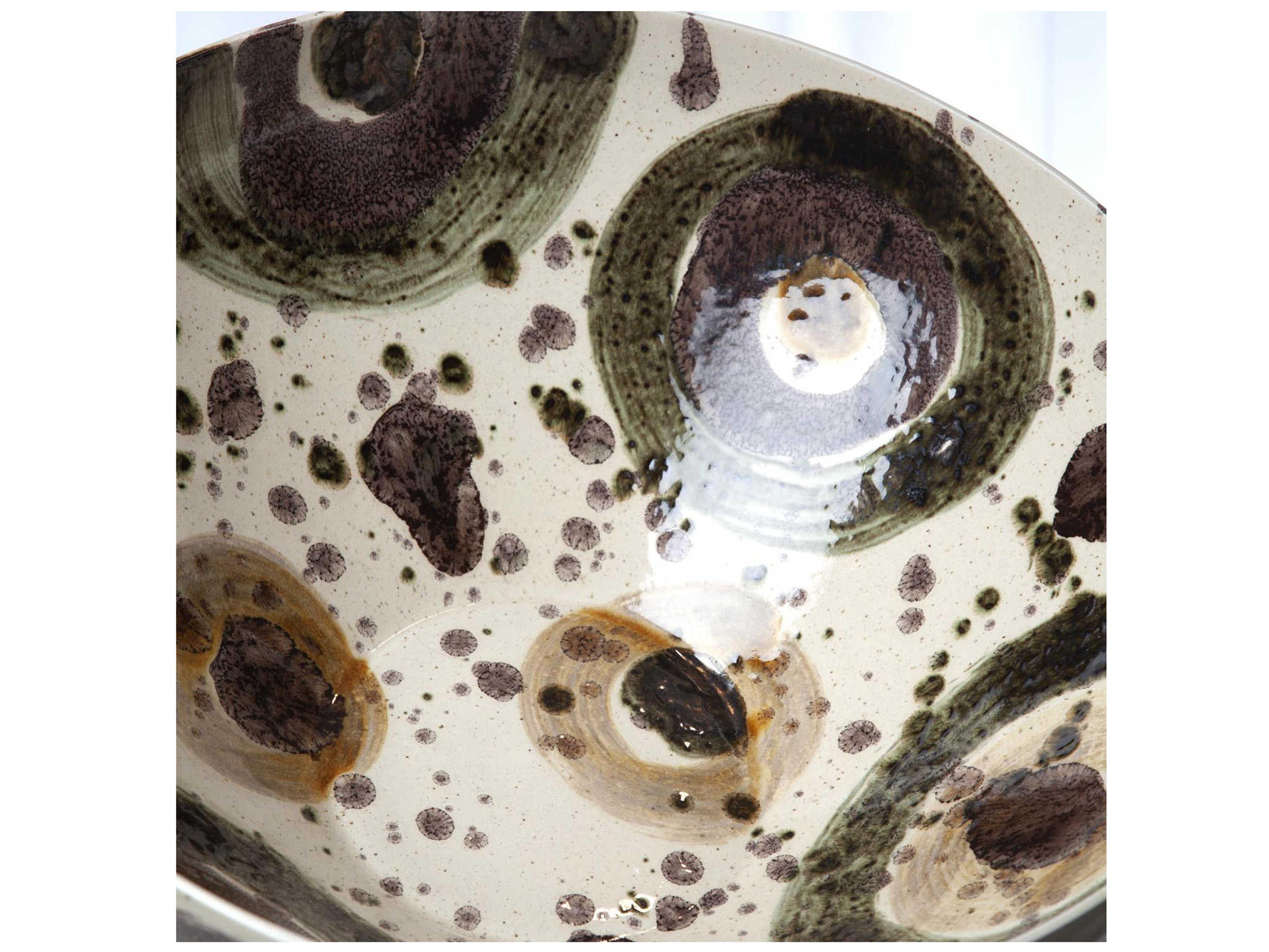 Global Views Spots Earthtone Decorative Bowl
