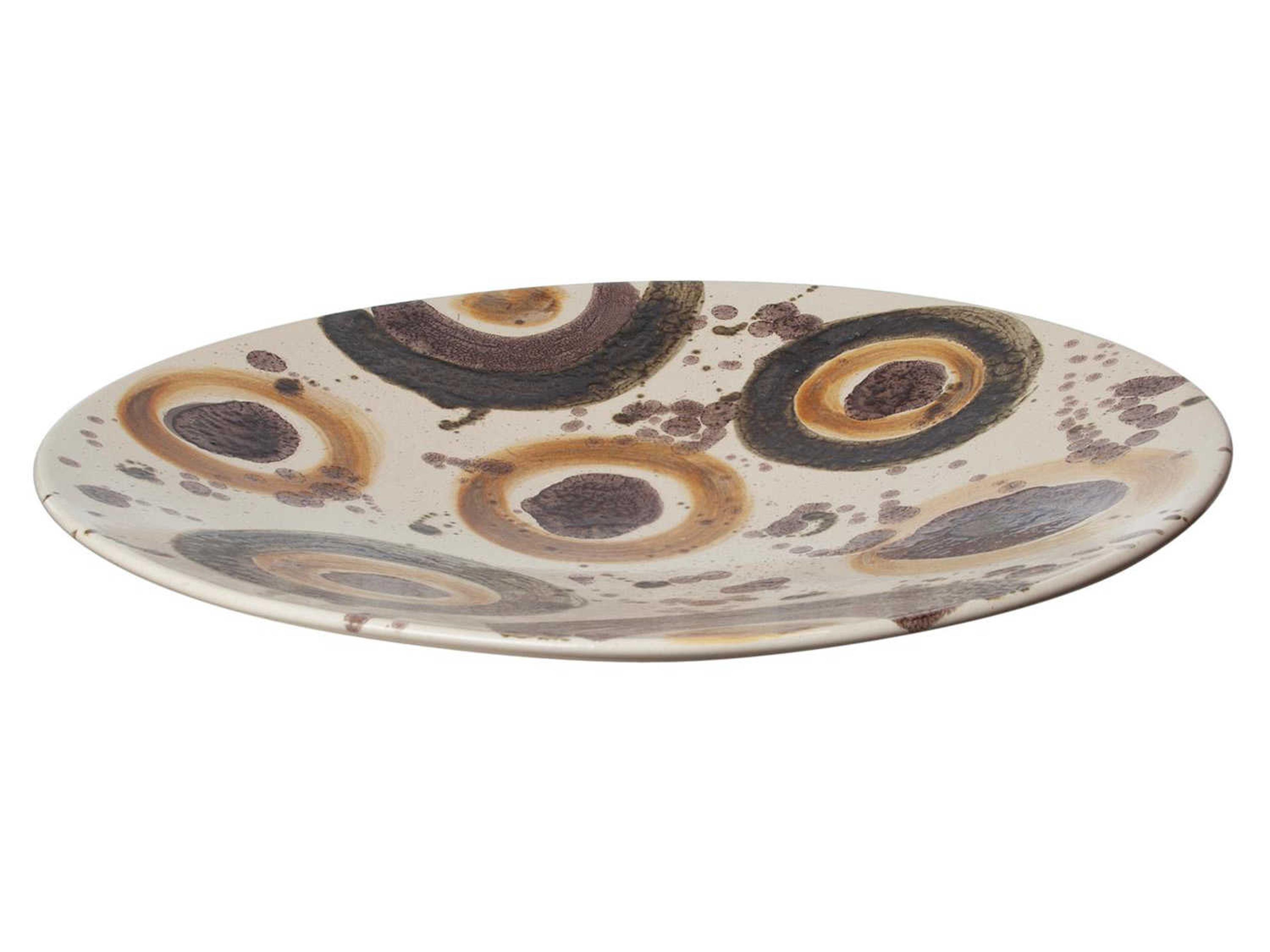Global Views Spots Earthtone Decorative Plate