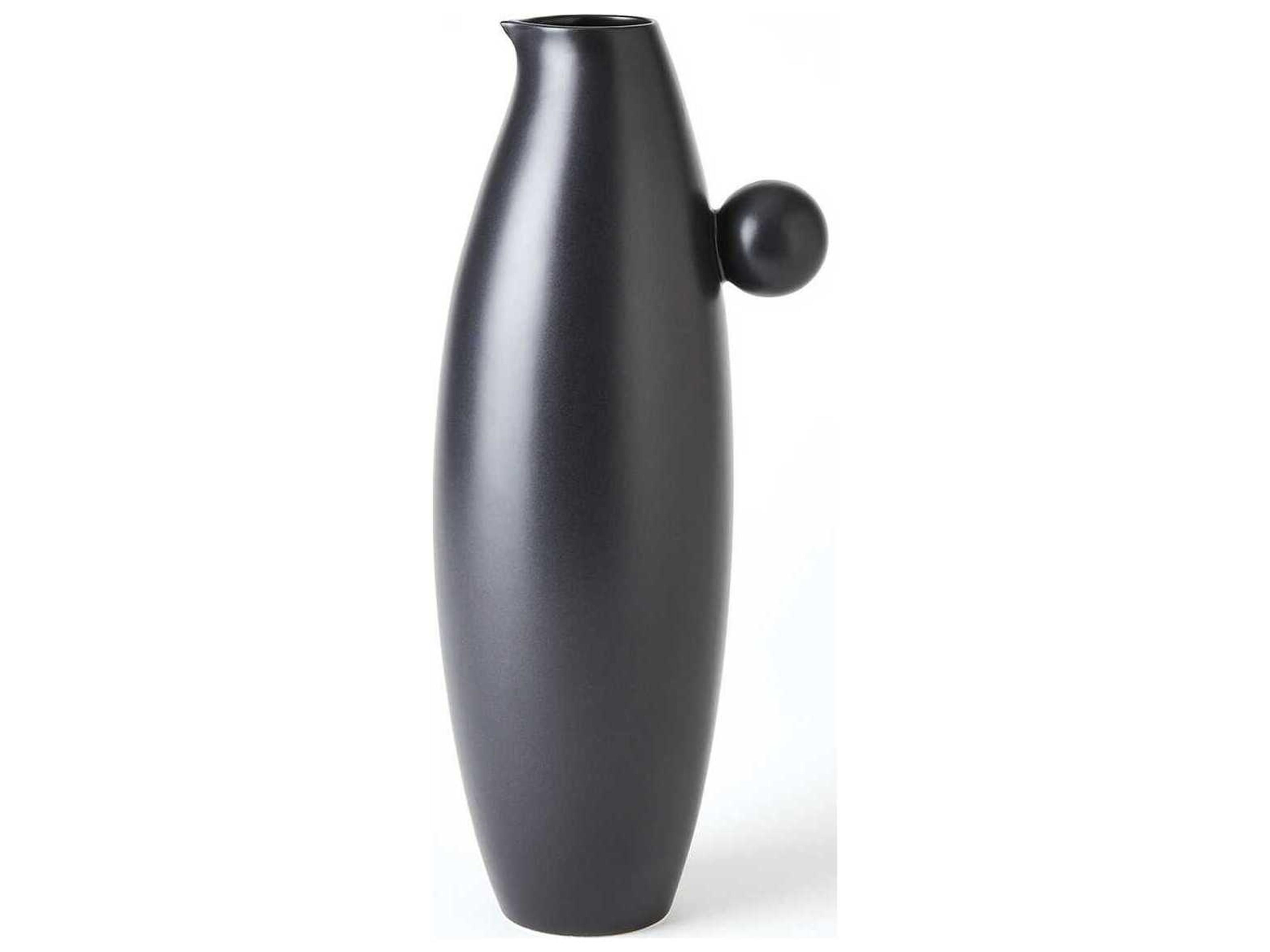 Global Views Ball Handled Black 6" Pitcher