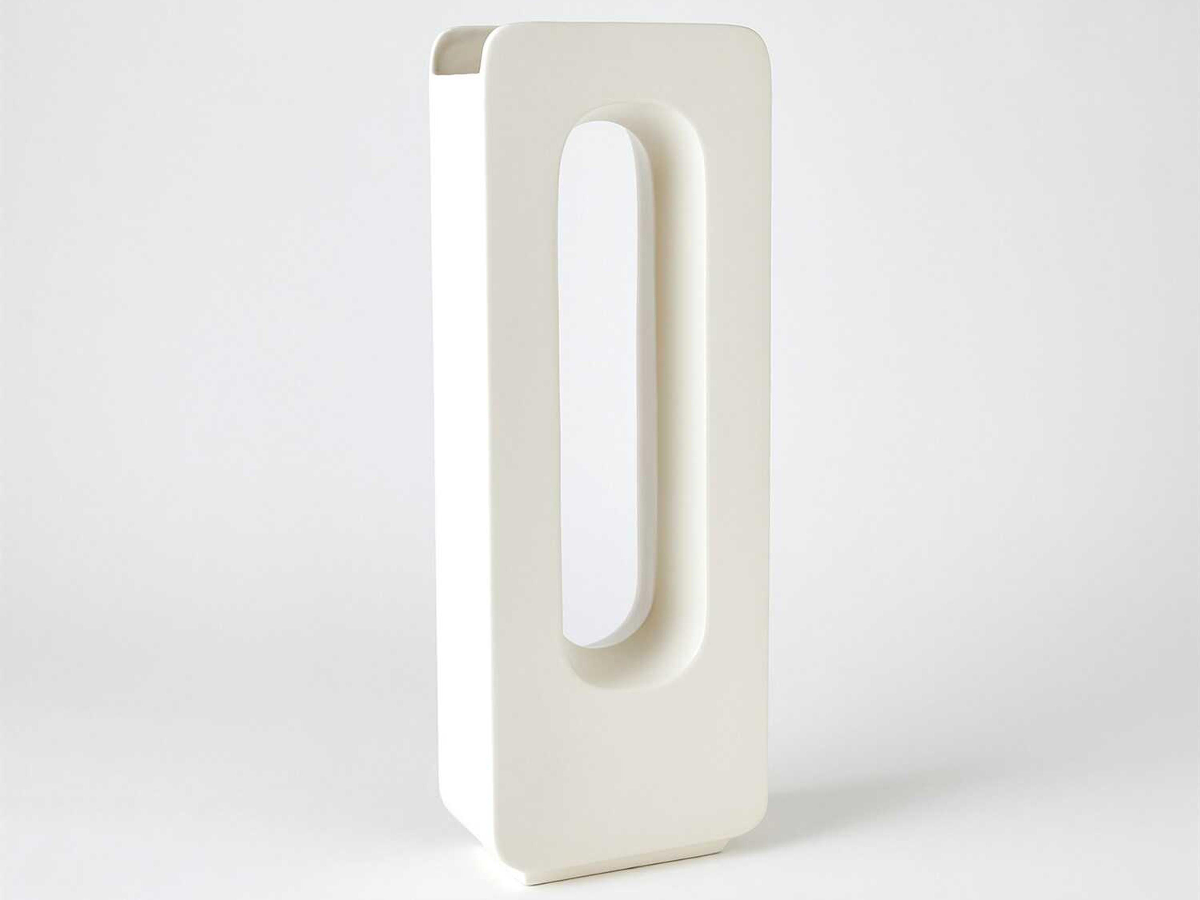 Global Views Rectangle White 8" Vase