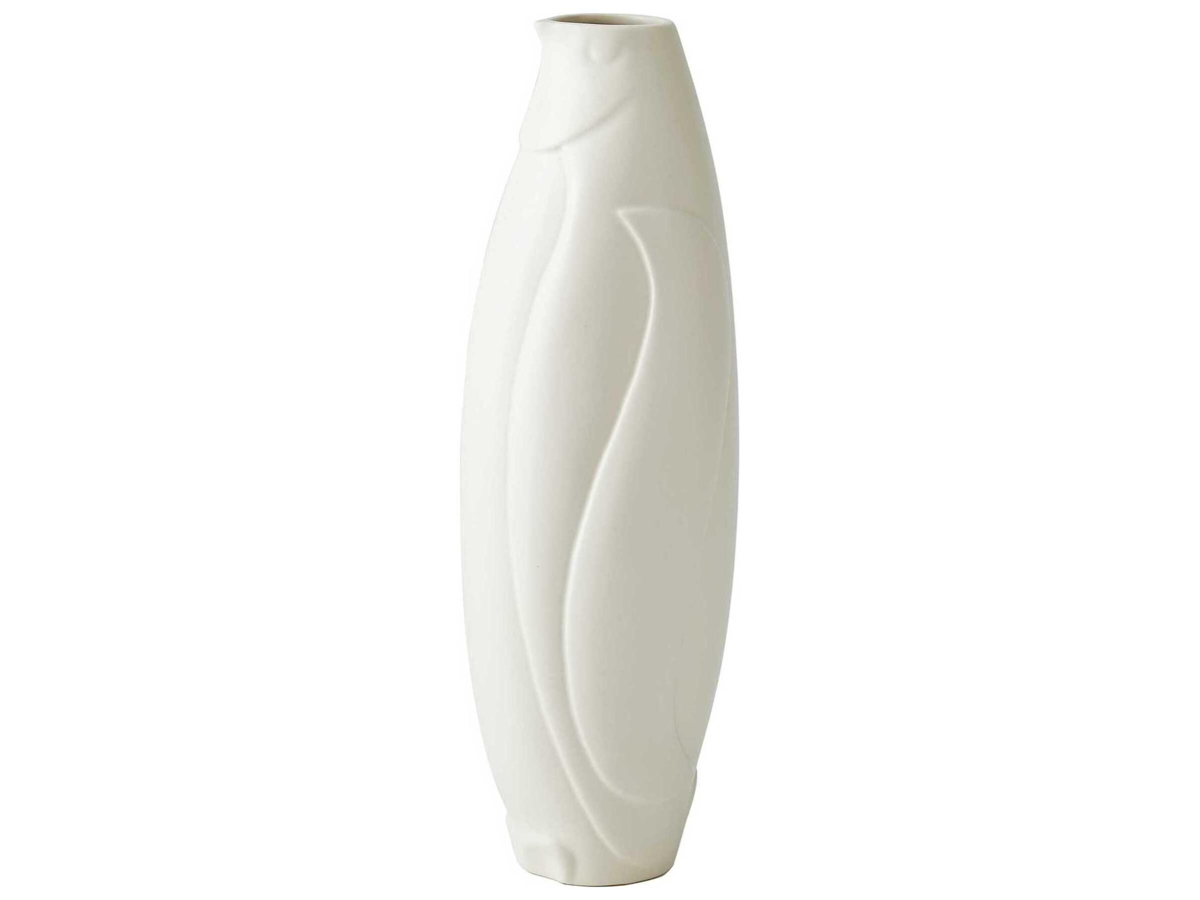 Global Views Penguin Matte White Vase