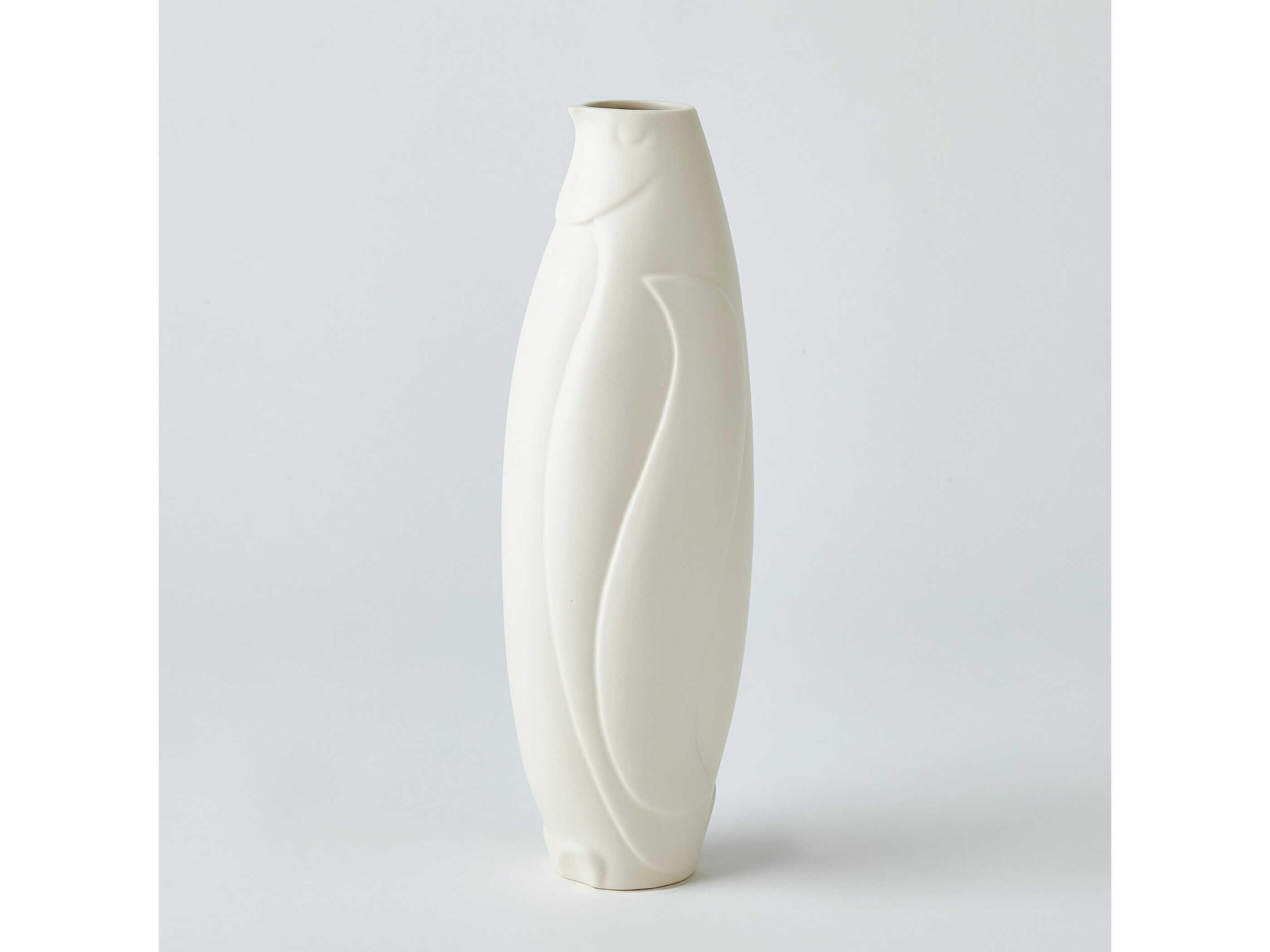 Global Views Penguin Matte White Vase