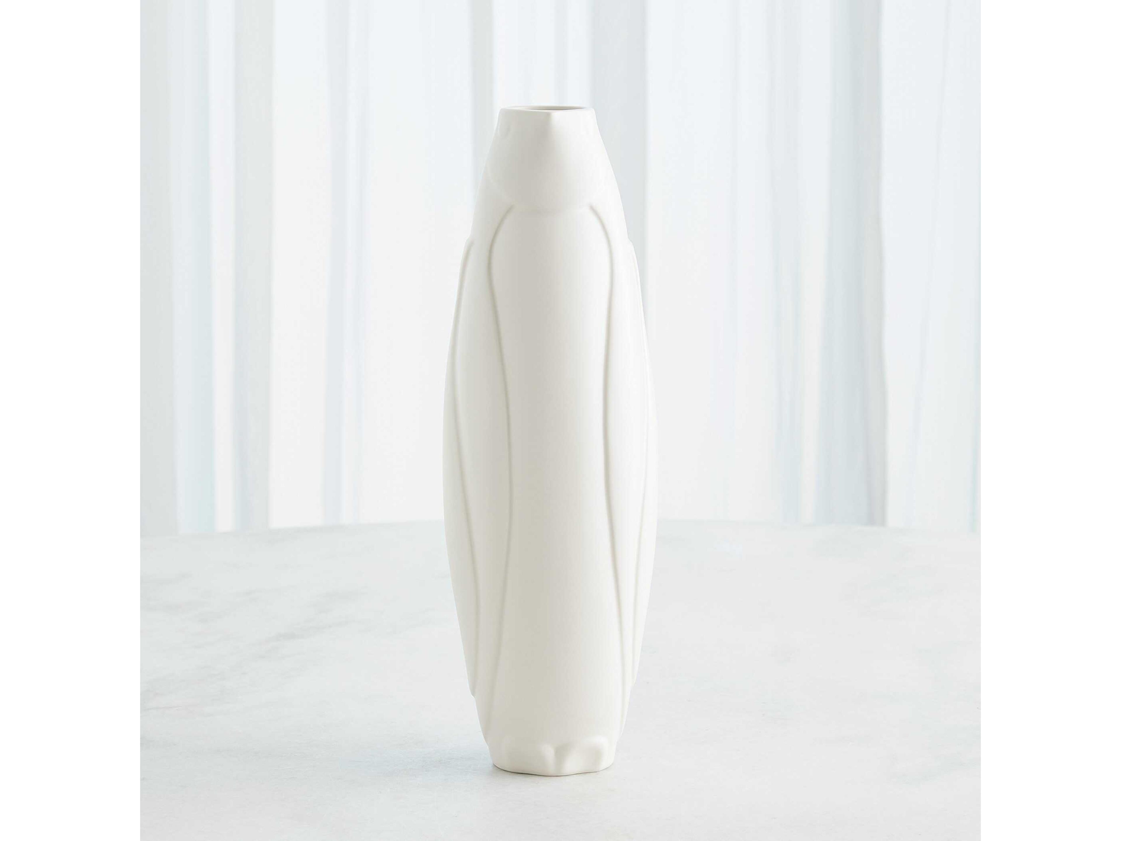 Global Views Penguin Matte White Vase
