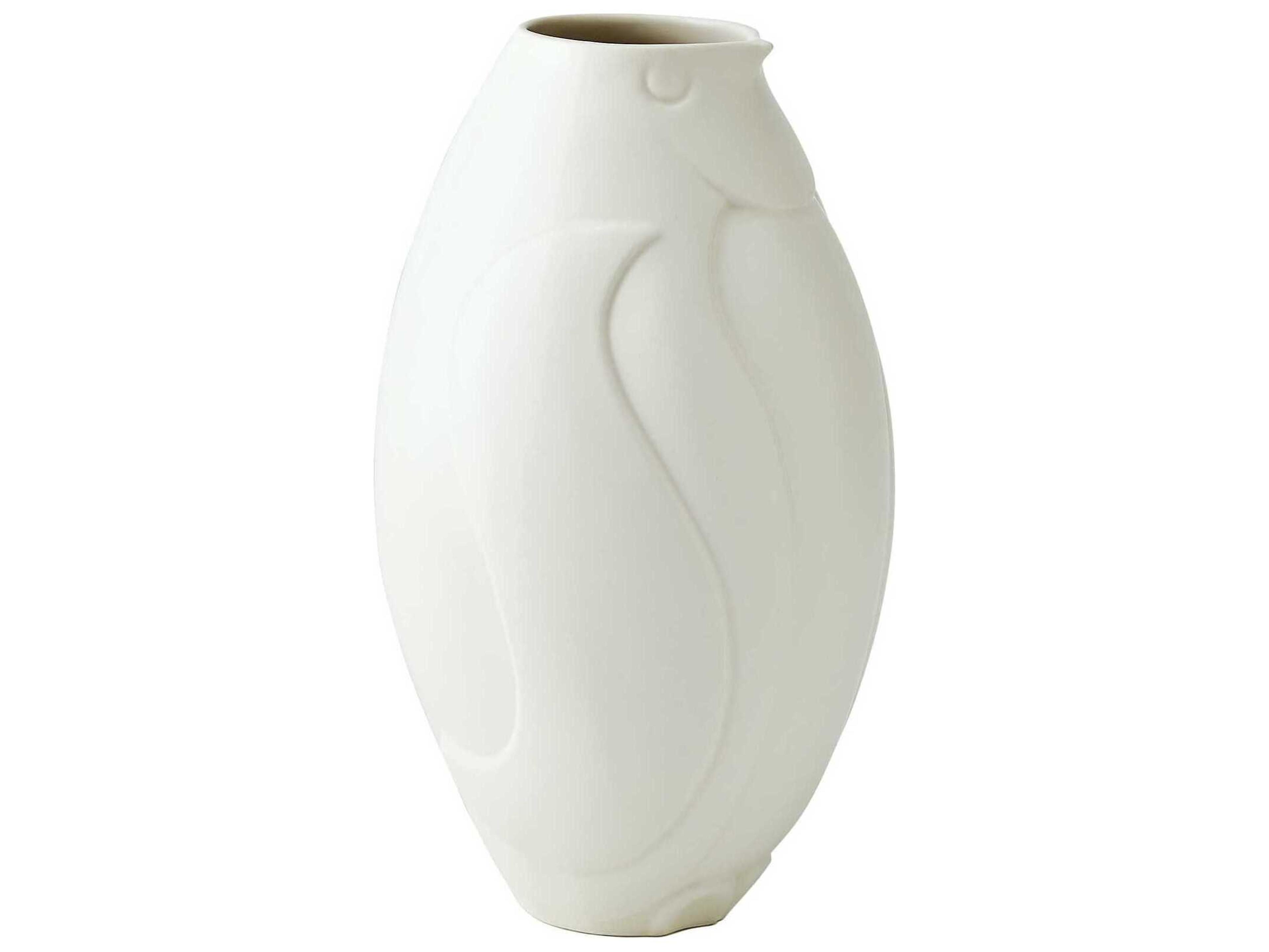 Global Views Penguin Matte White Vase