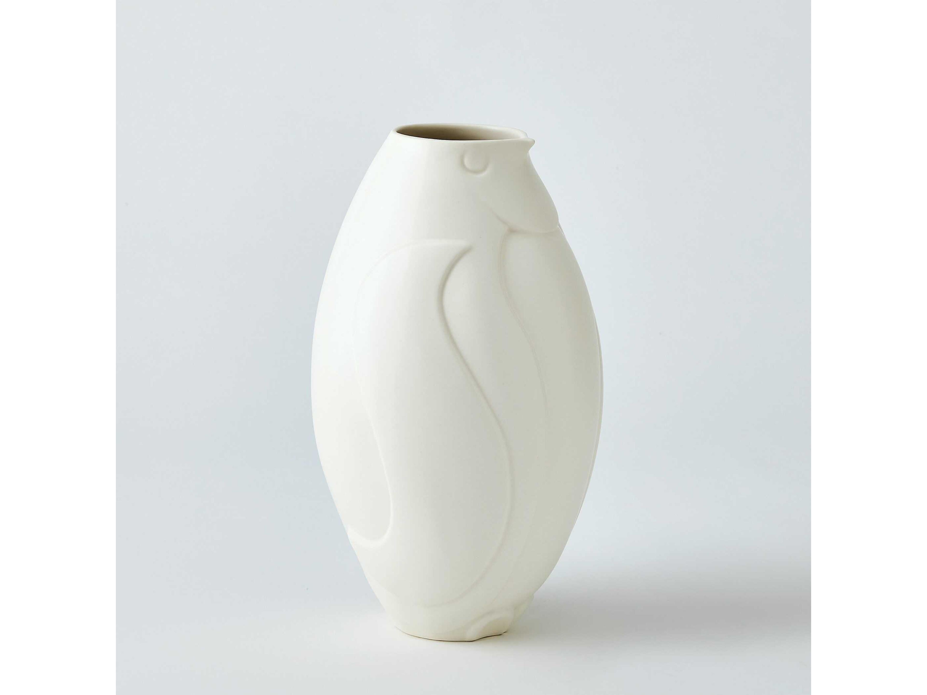Global Views Penguin Matte White Vase