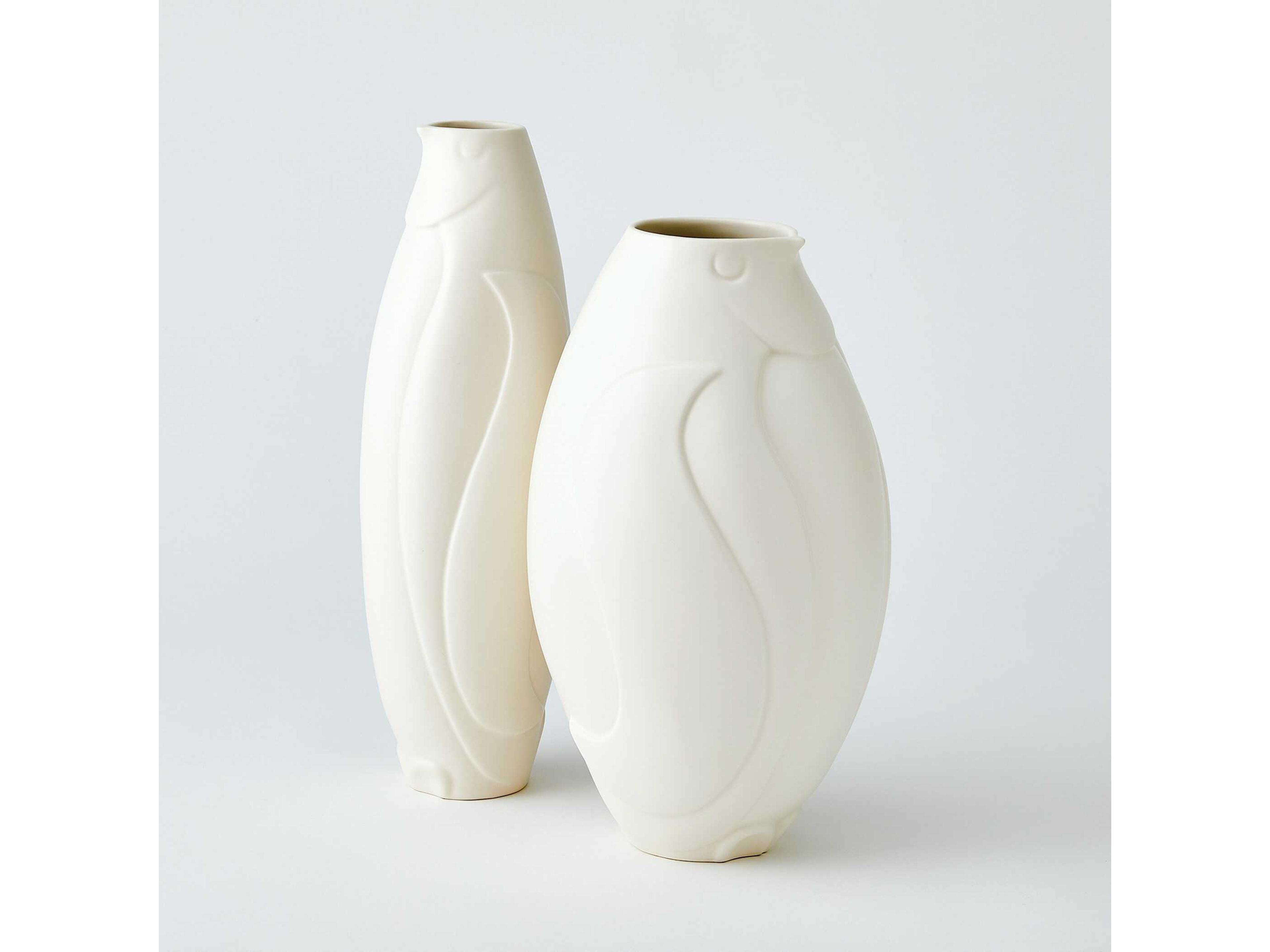 Global Views Penguin Matte White Vase