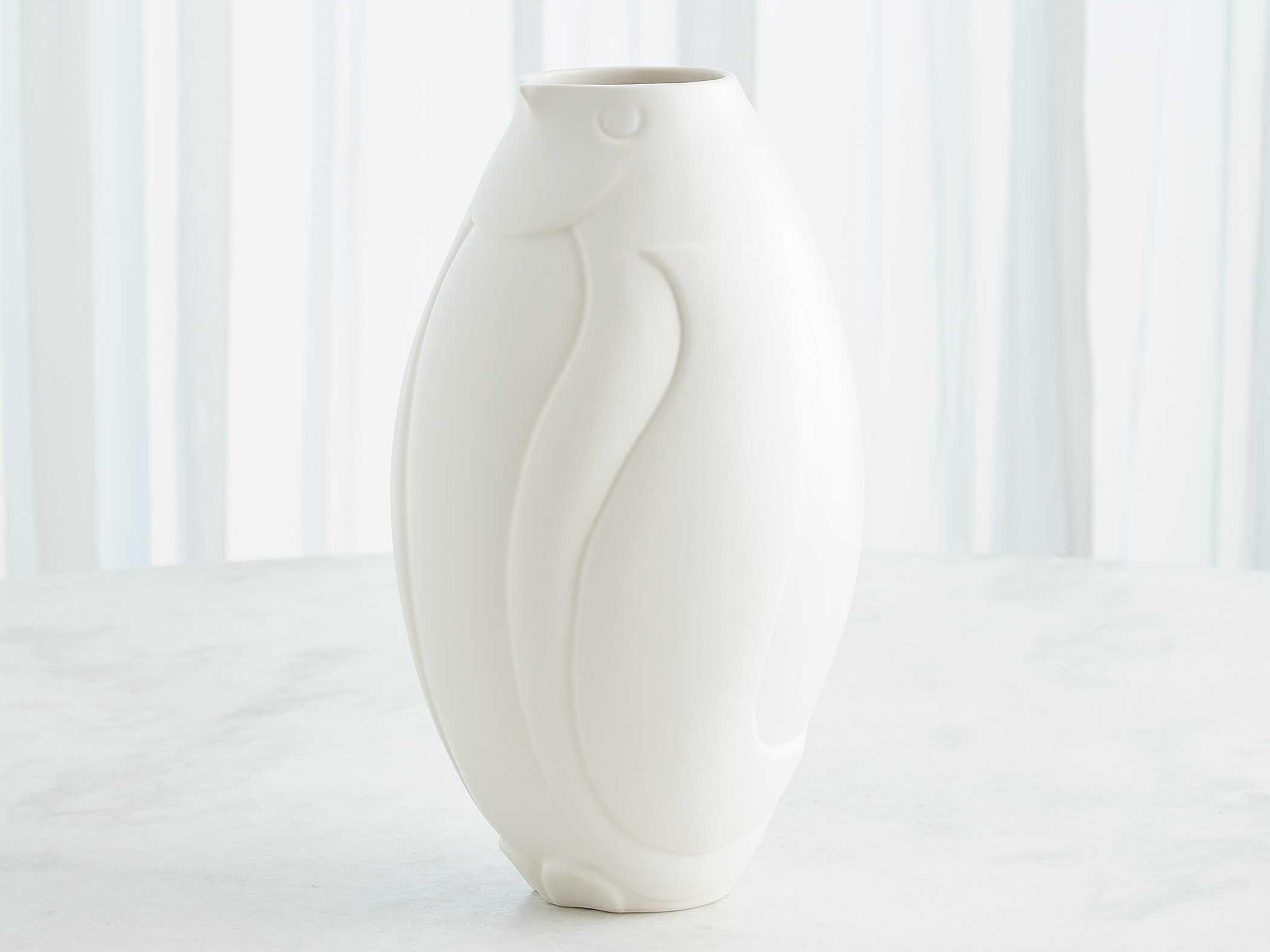 Global Views Penguin Matte White Vase