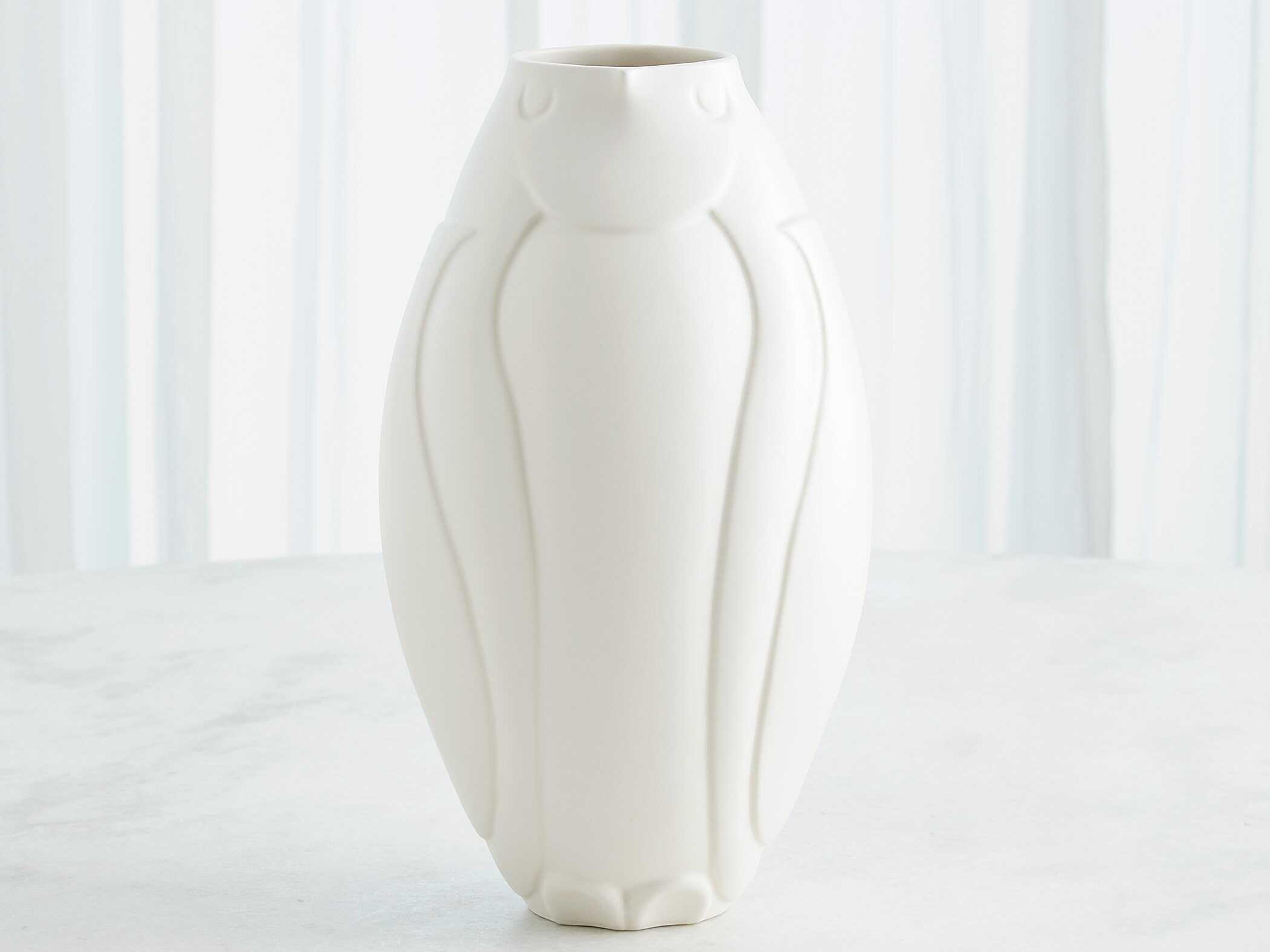 Global Views Penguin Matte White Vase