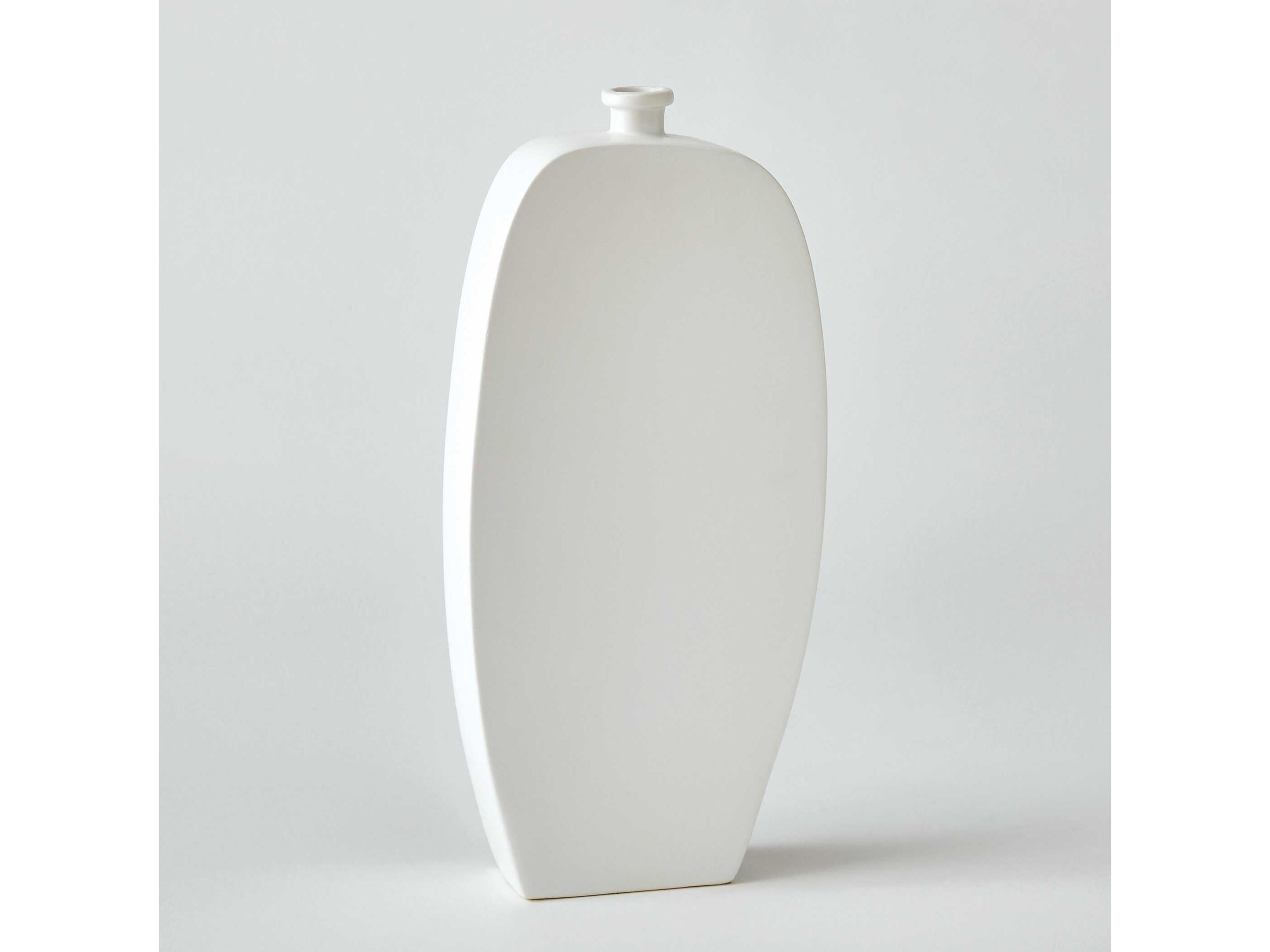 Global Views Bridwell Matte White Bottle