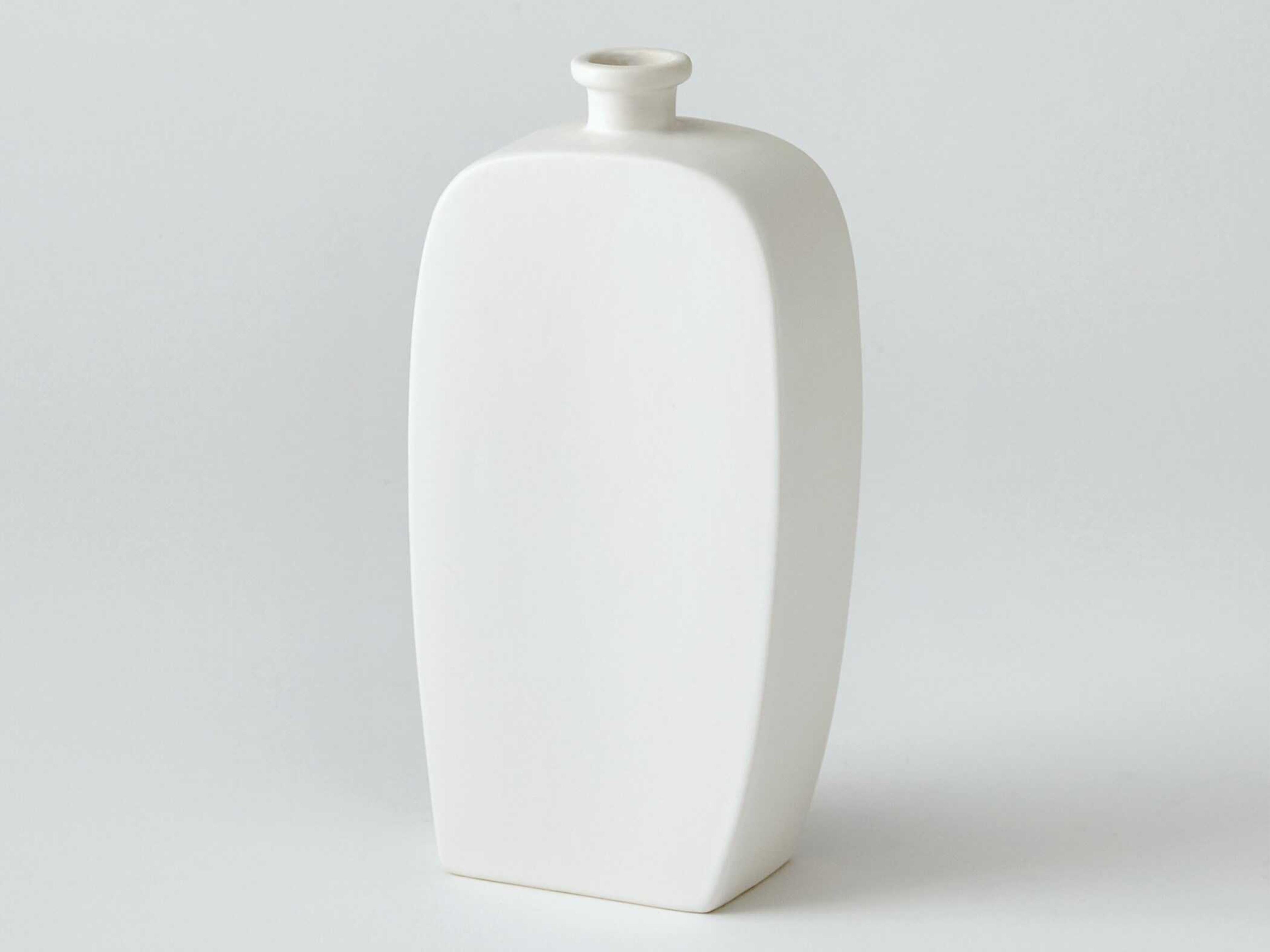 Global Views Bridwell Matte White Bottle