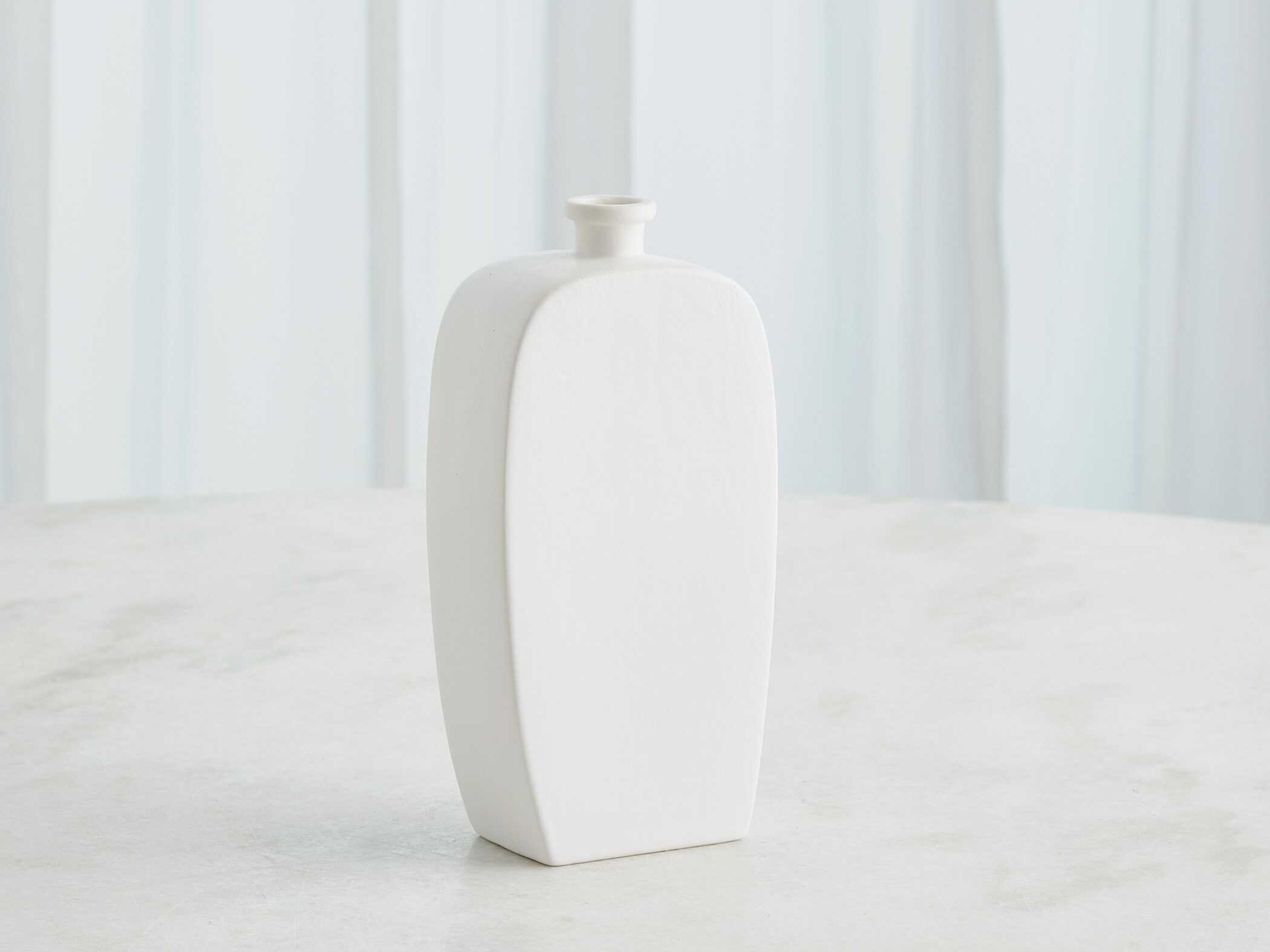 Global Views Bridwell Matte White Bottle
