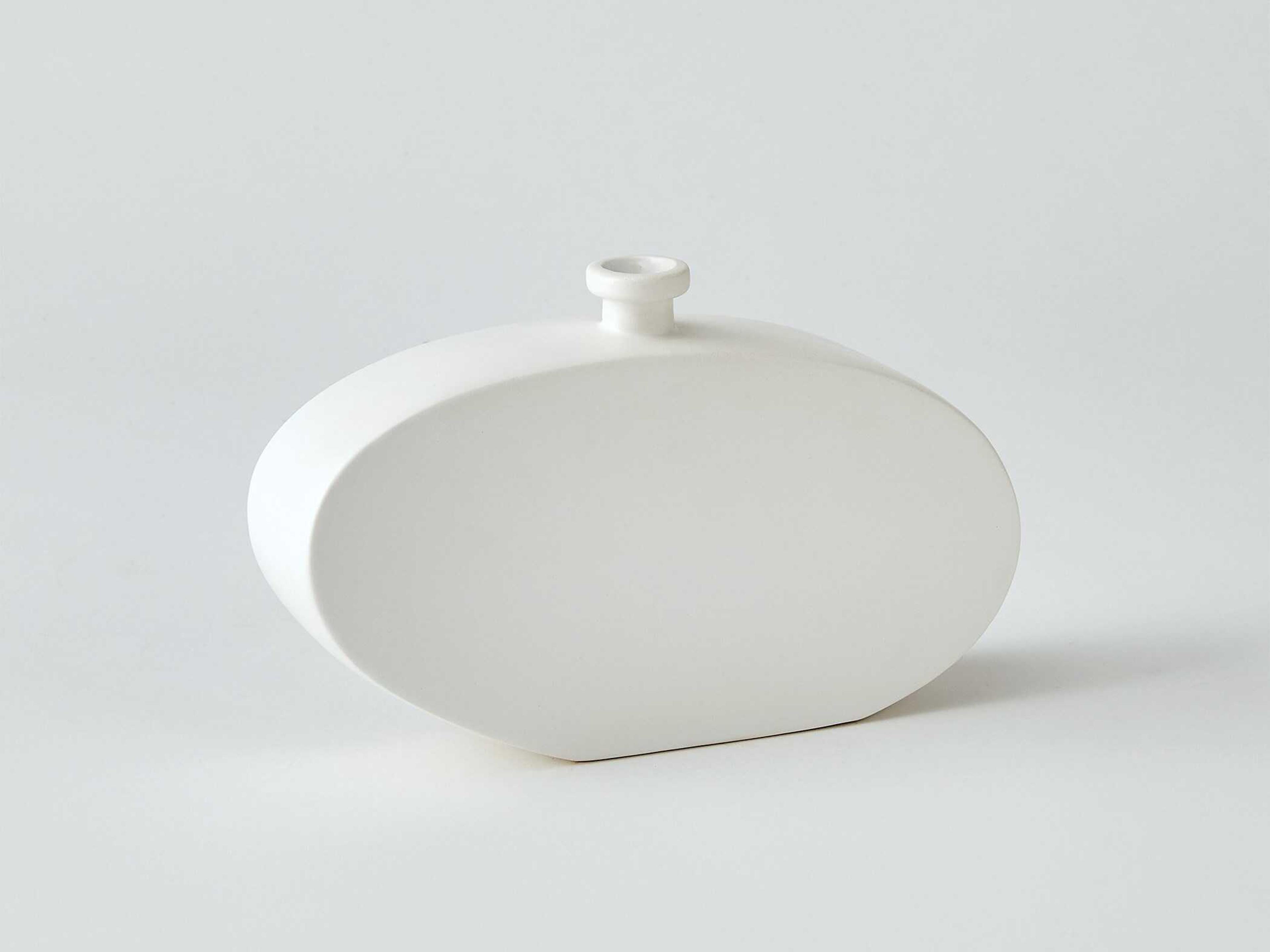 Global Views Bridwell Matte White Bottle