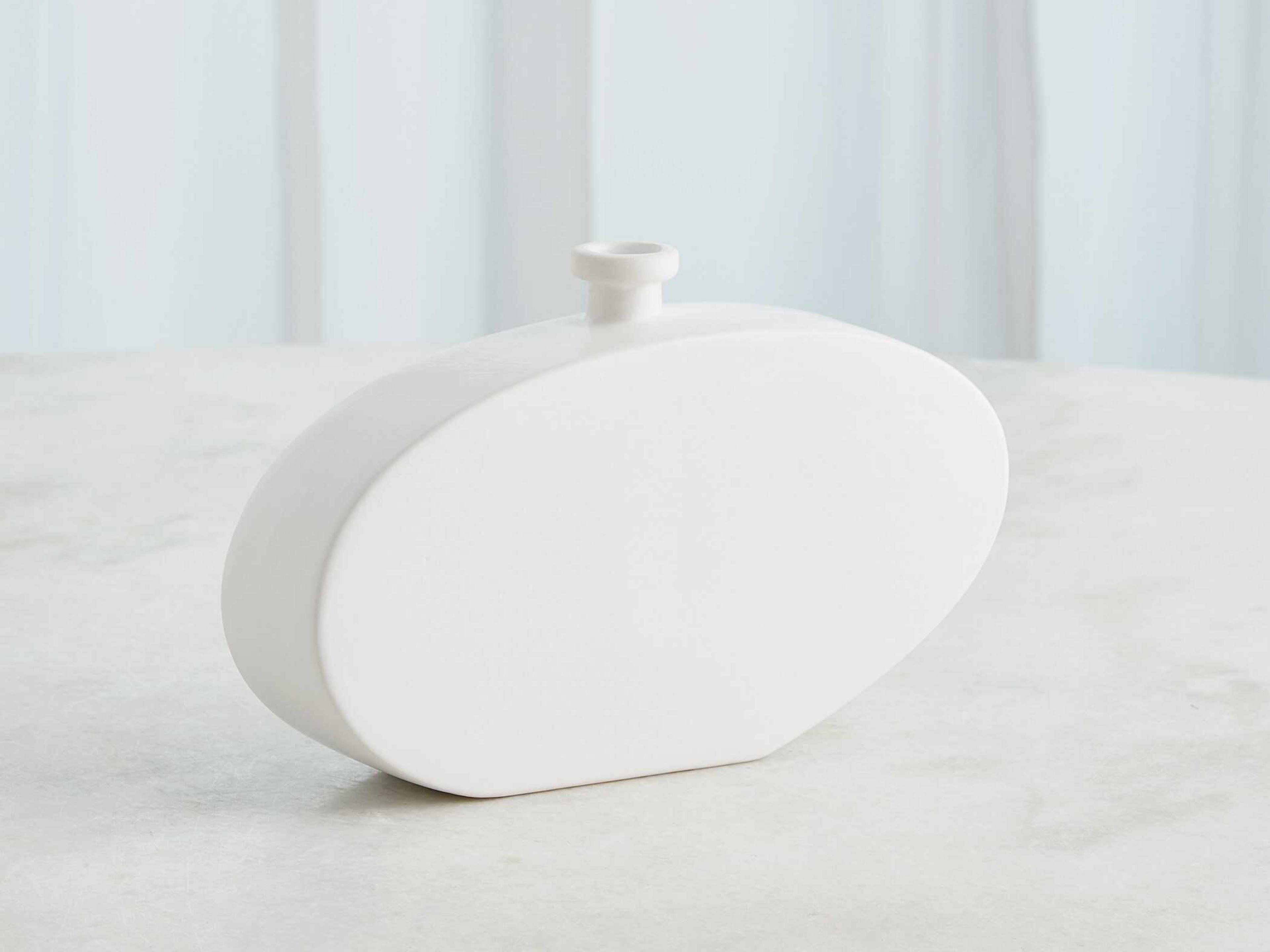 Global Views Bridwell Matte White Bottle