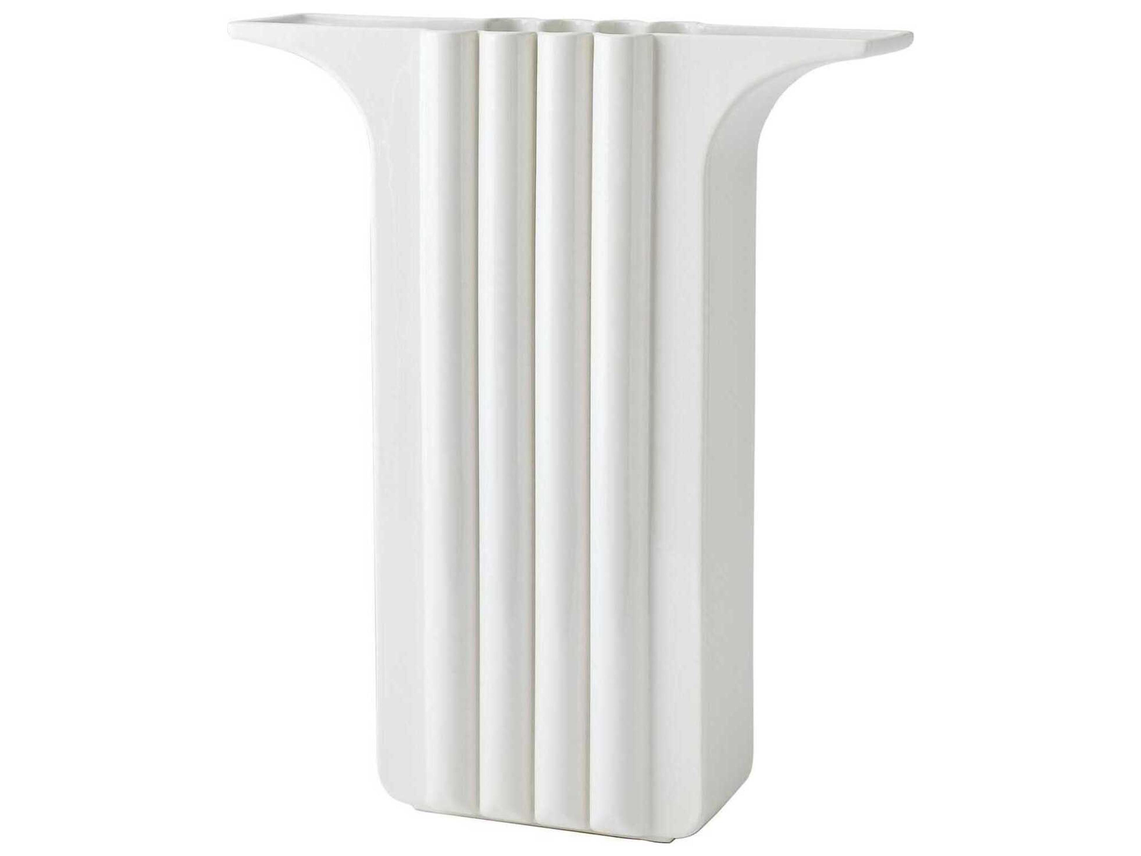 Global Views Flying Column White Vase