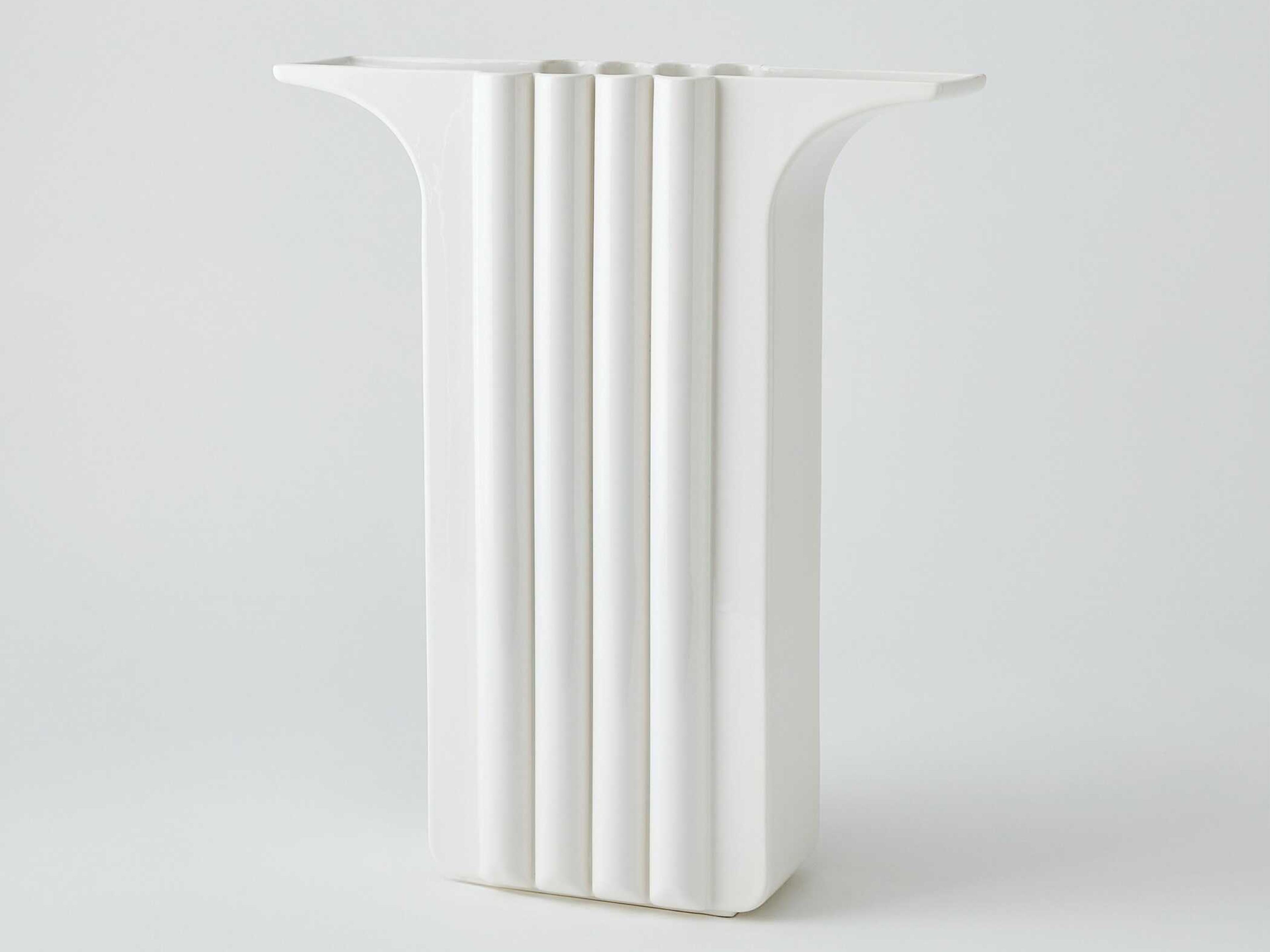 Global Views Flying Column White Vase