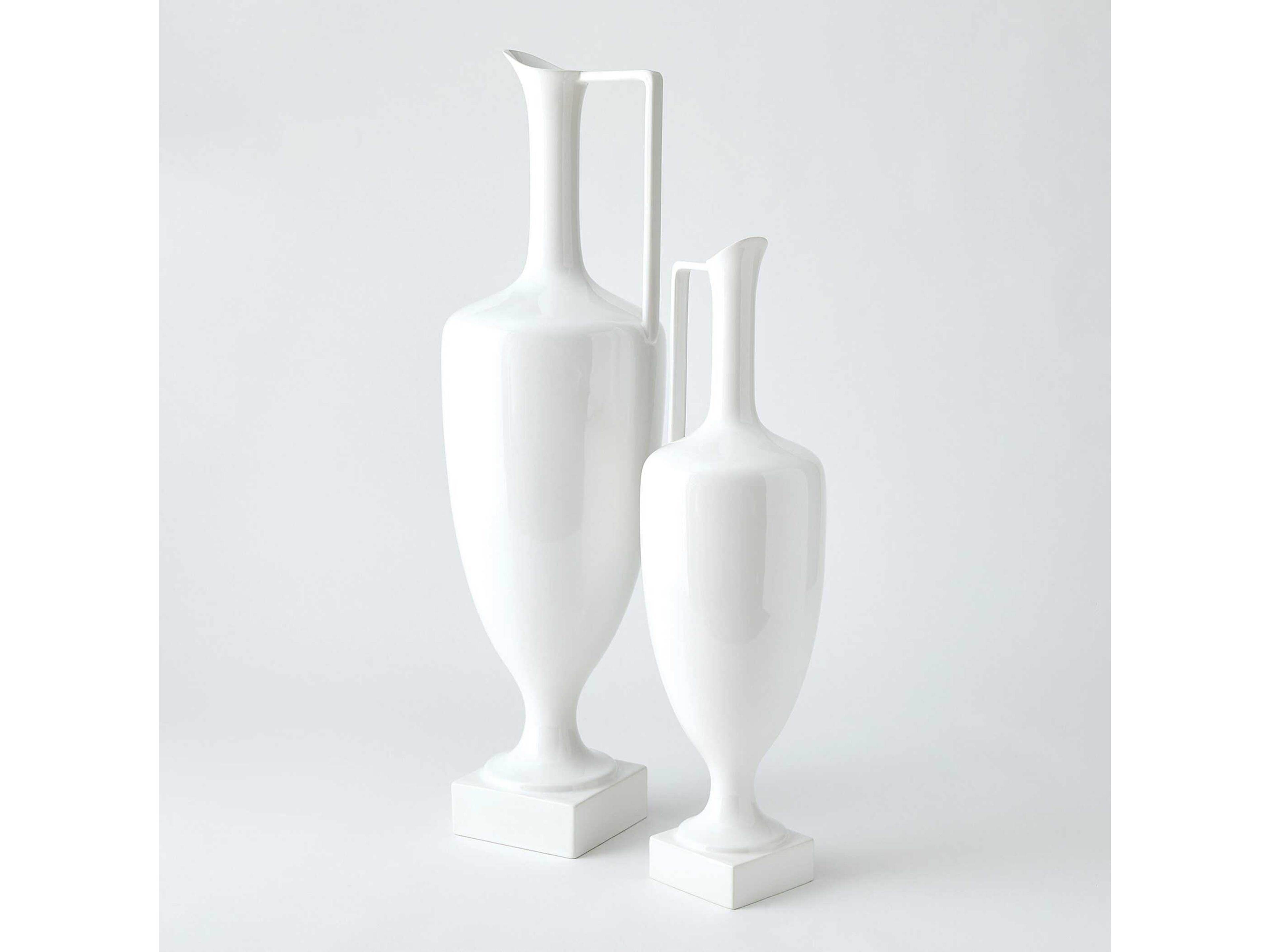Global Views Quiet Curve White Urn