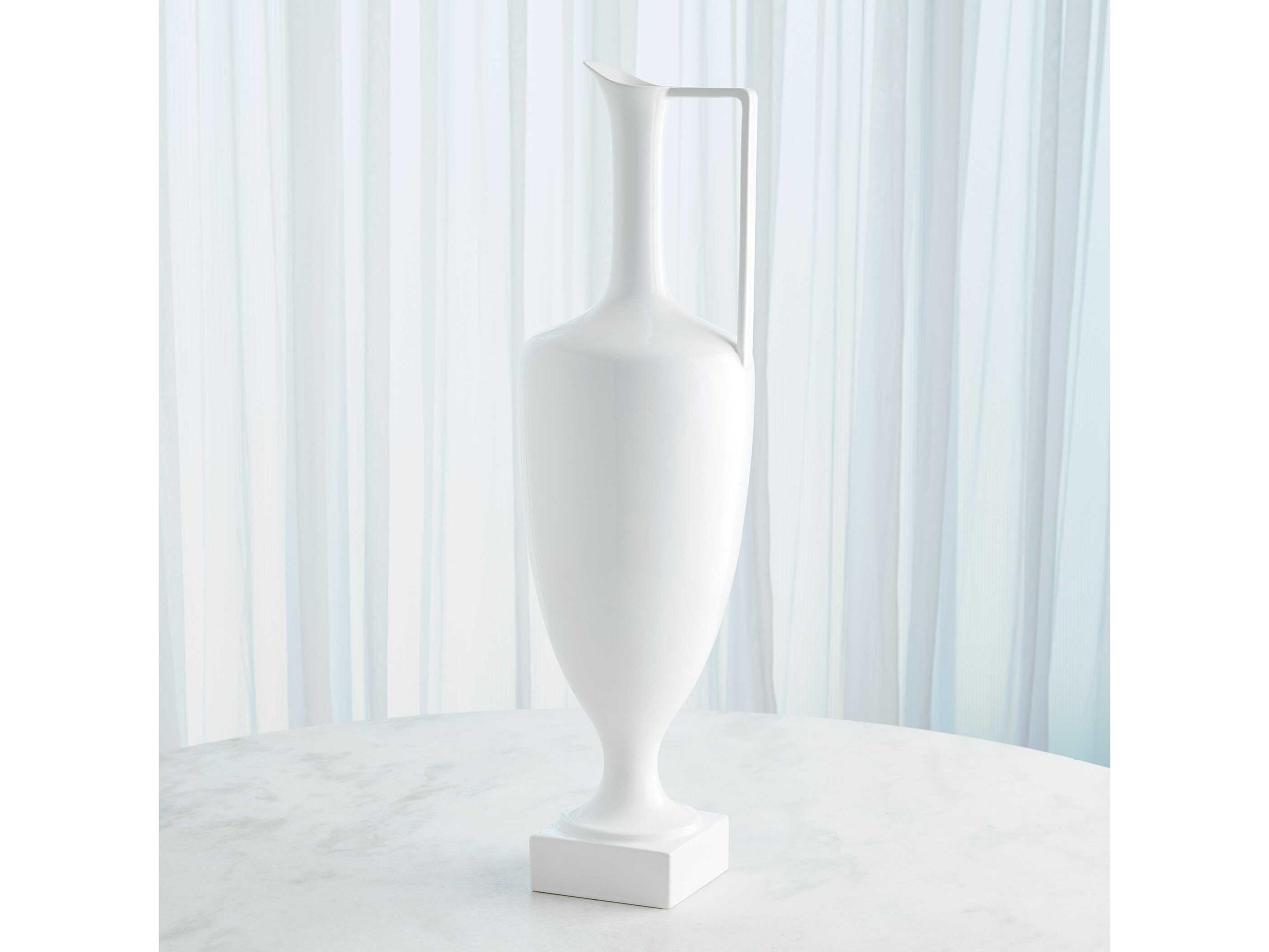 Global Views Quiet Curve White Urn