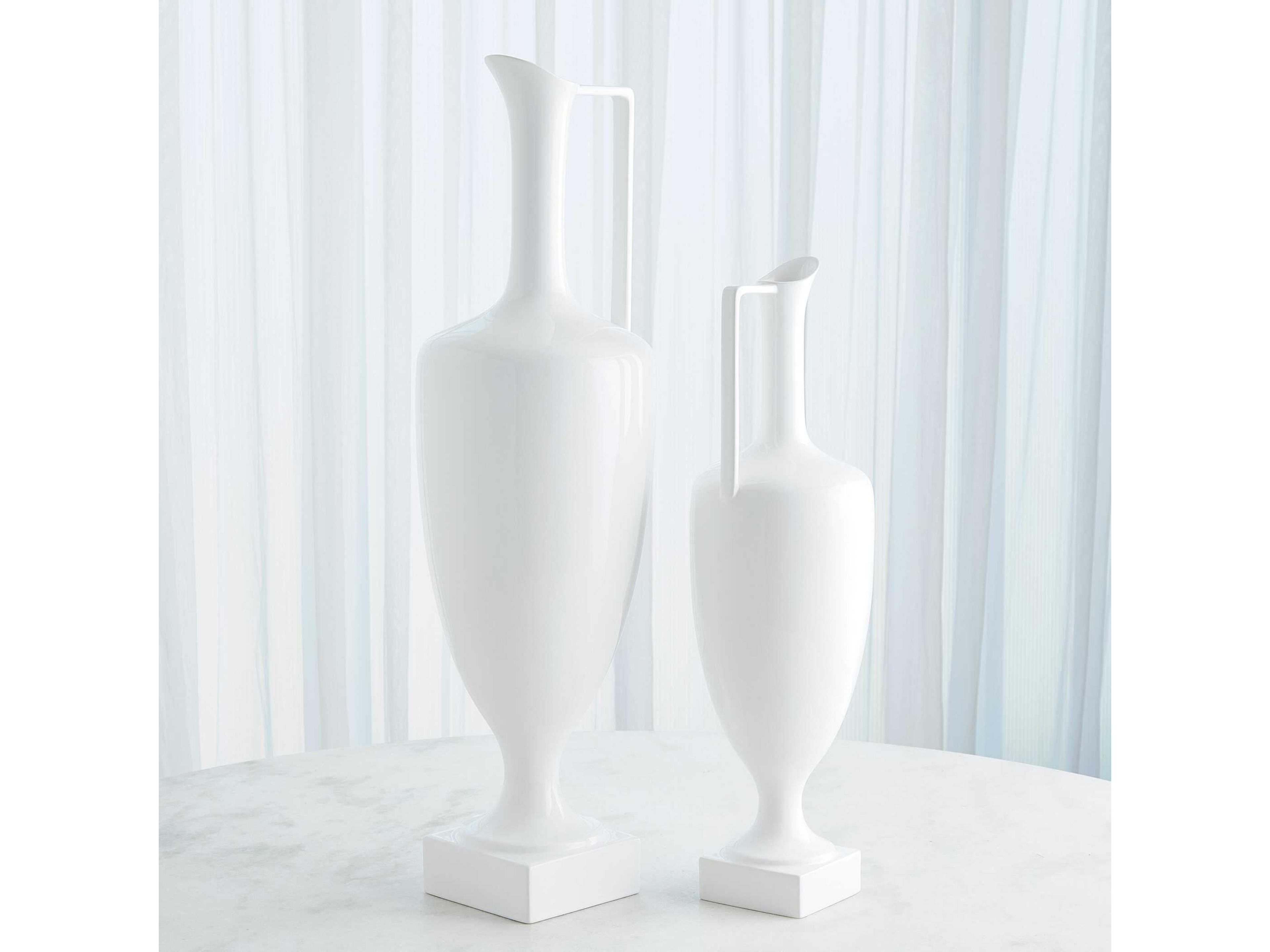 Global Views Quiet Curve White Urn